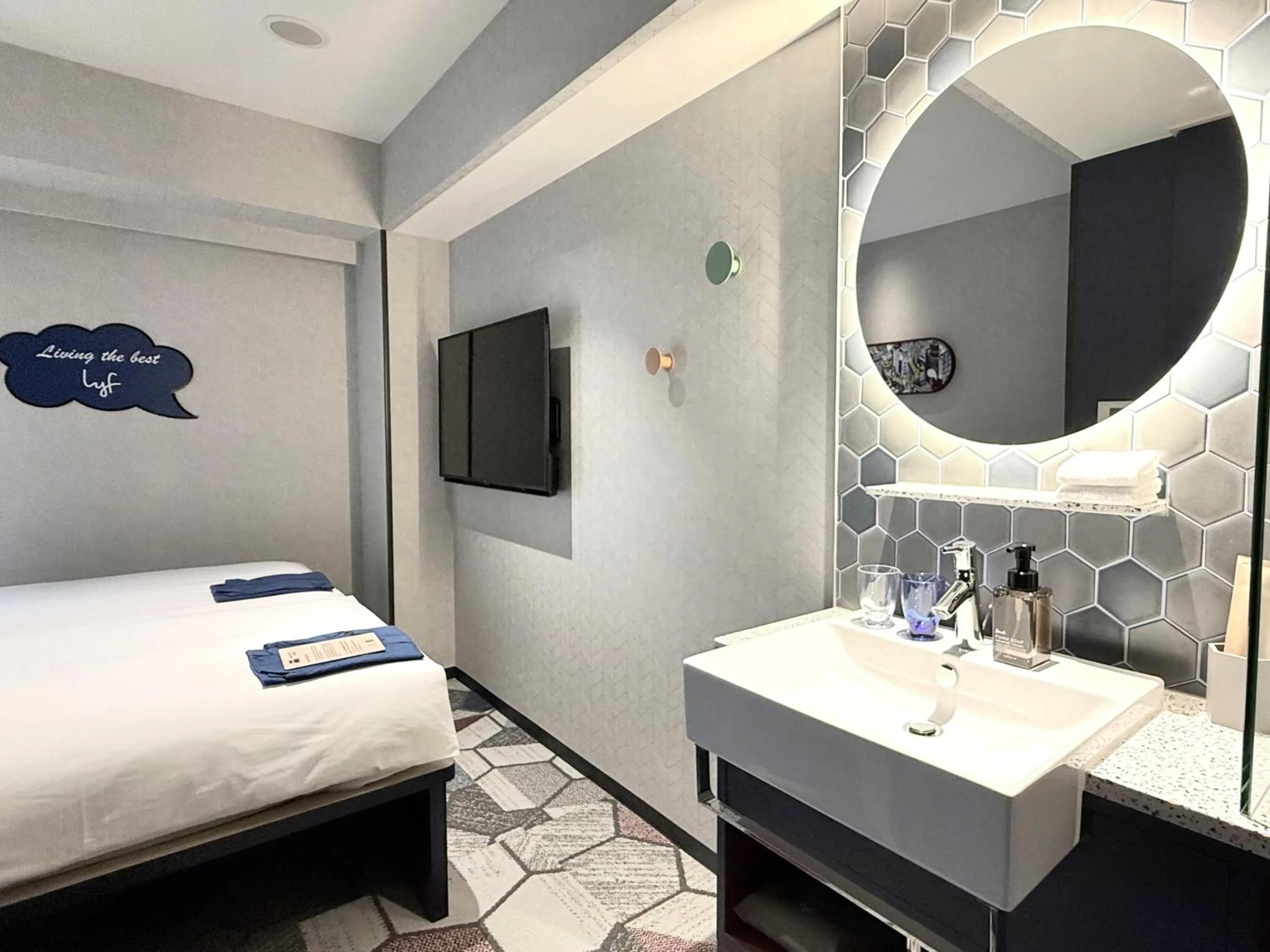 Photo of the whole room, Bed in lyf Shibuya Tokyo