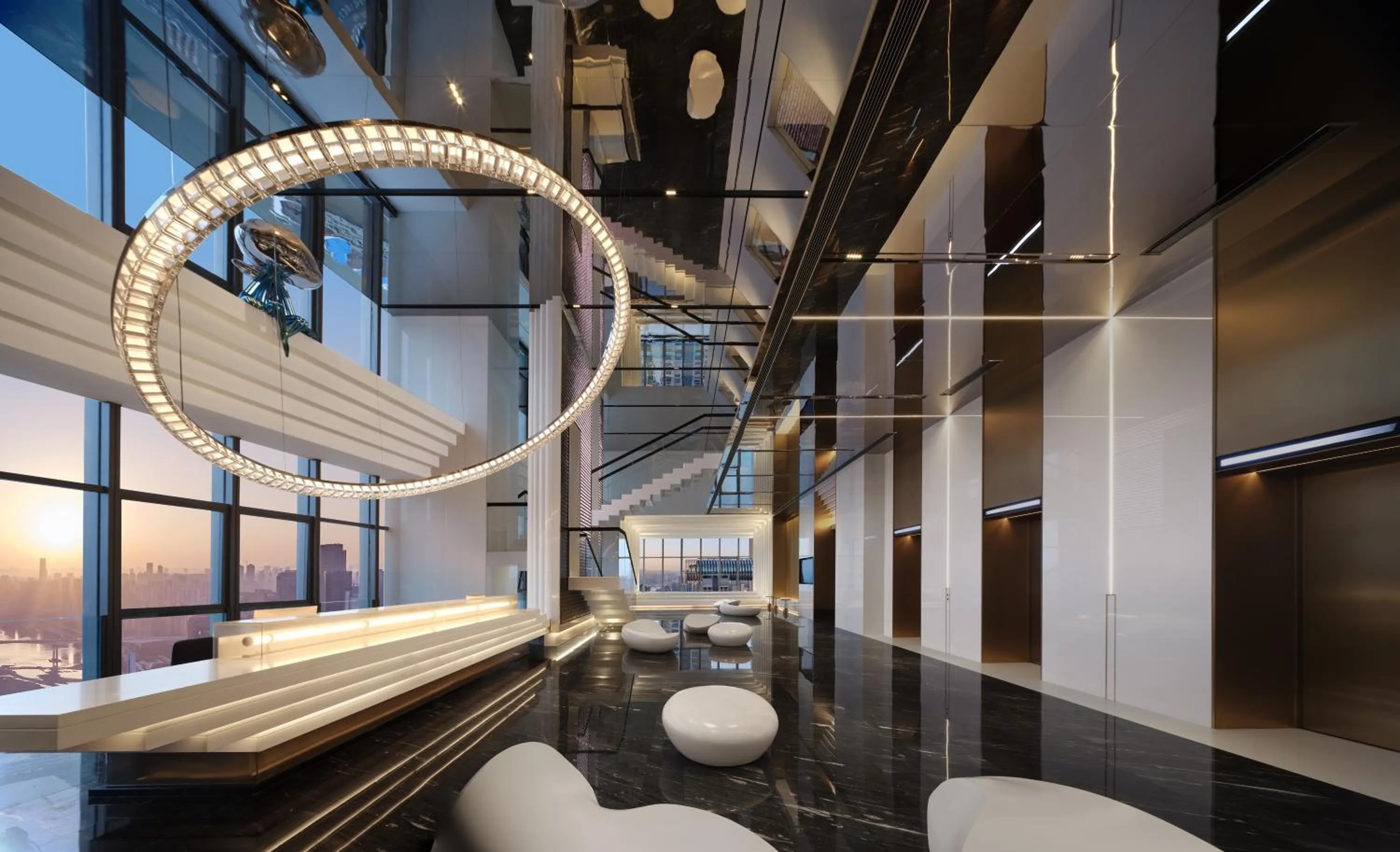 Lobby or reception in ISEYA Panoramic Hotel Chongqing Jiefangbei Raffles Plaza