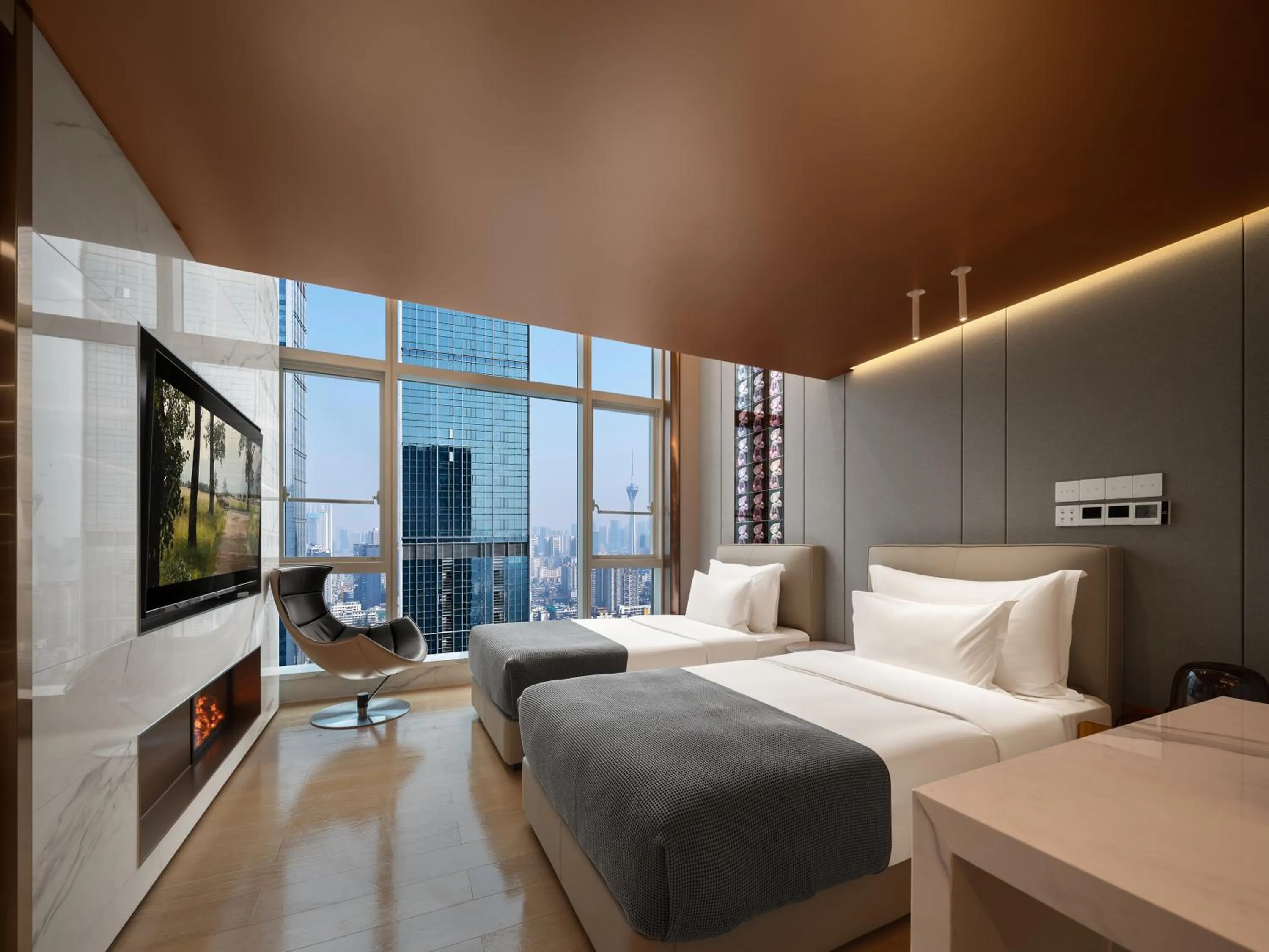 Bed in ISEYA Serviced Apart-ment Chengdu Taikoo Li Flagship