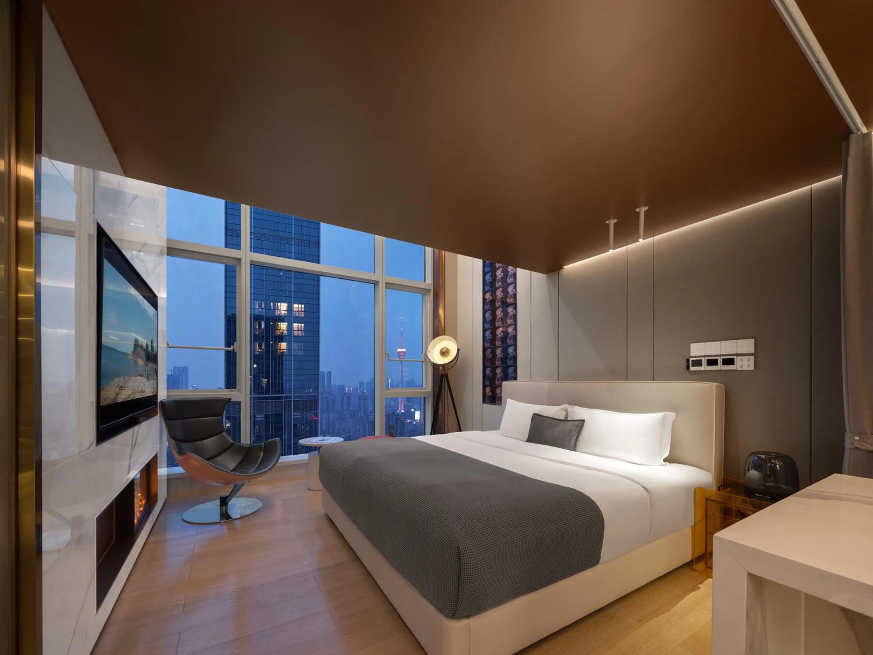 Bed in ISEYA Serviced Apart-ment Chengdu Taikoo Li Flagship