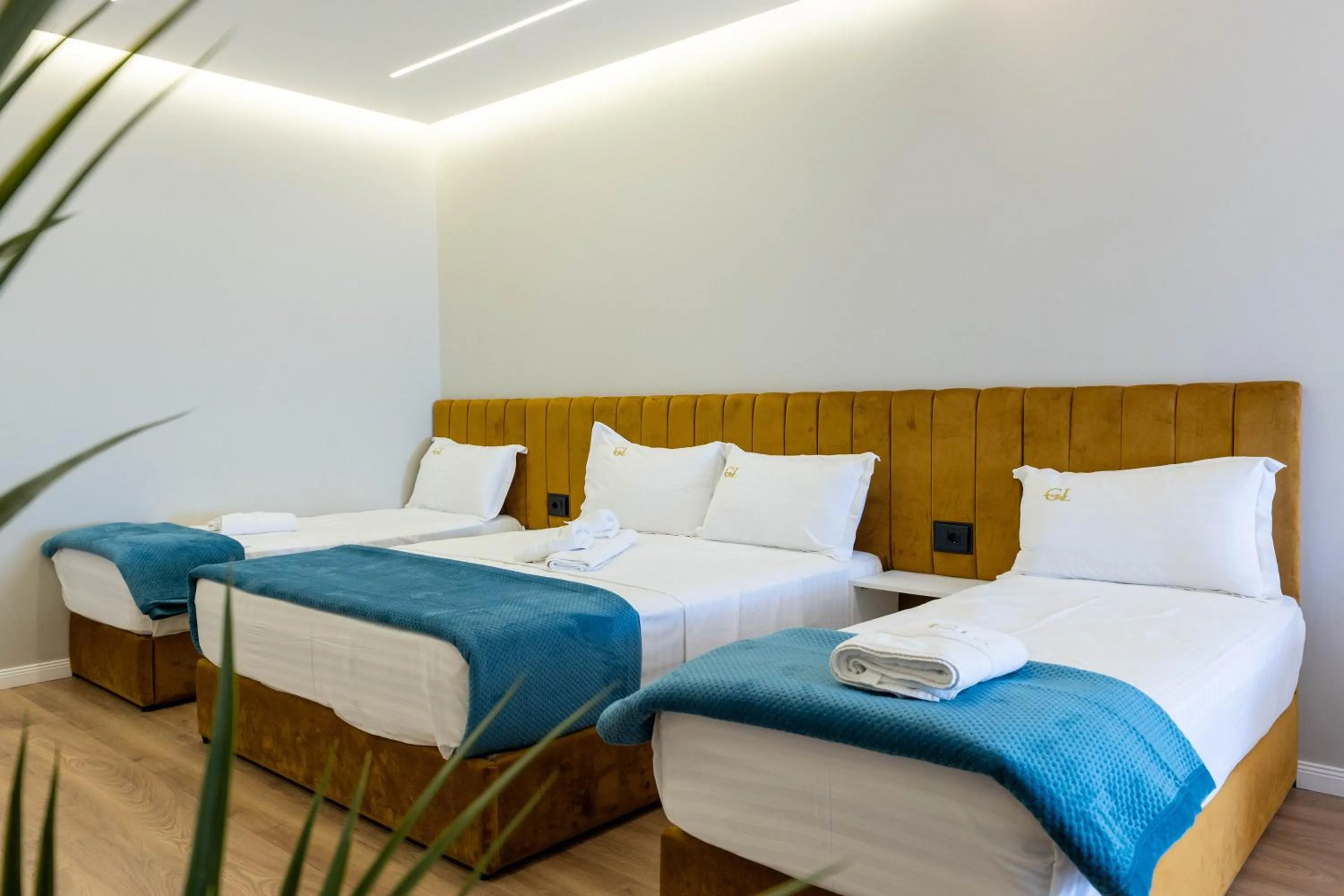 Bed in Golemi Lux Hotel