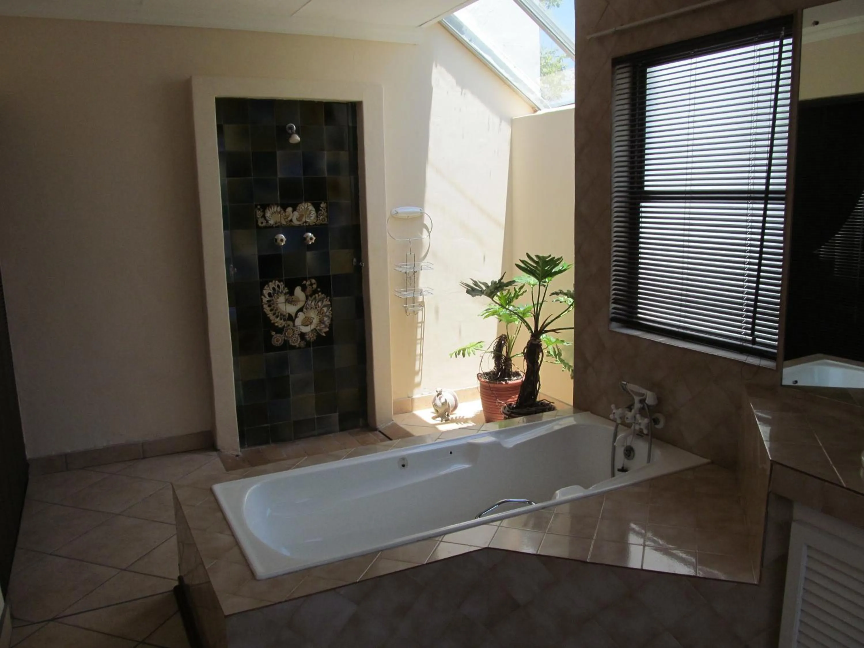 Shower in Bettie's Luxury Lodge