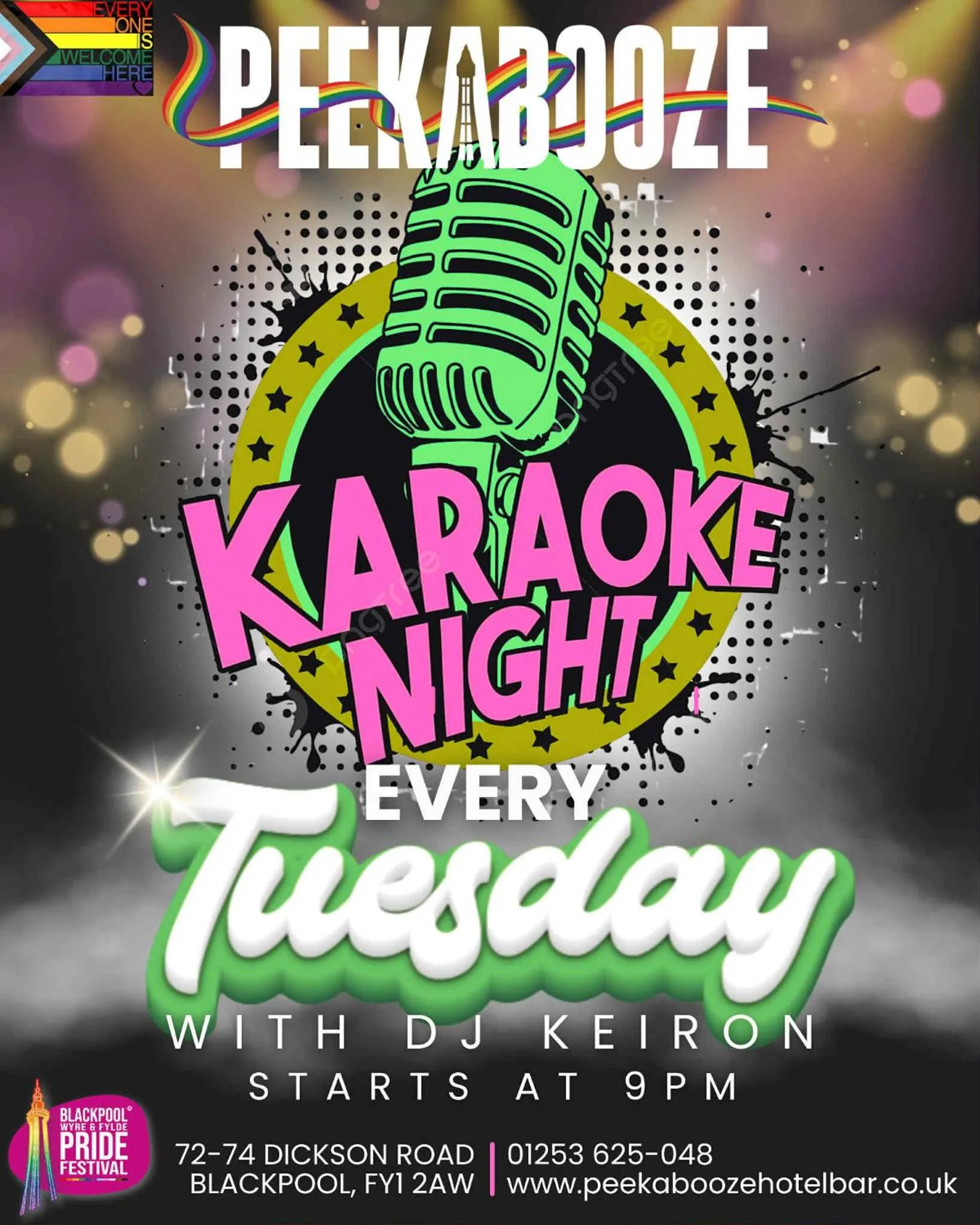 Text overlay in Peek-a-Booze - Budget Hotel - Adults Only