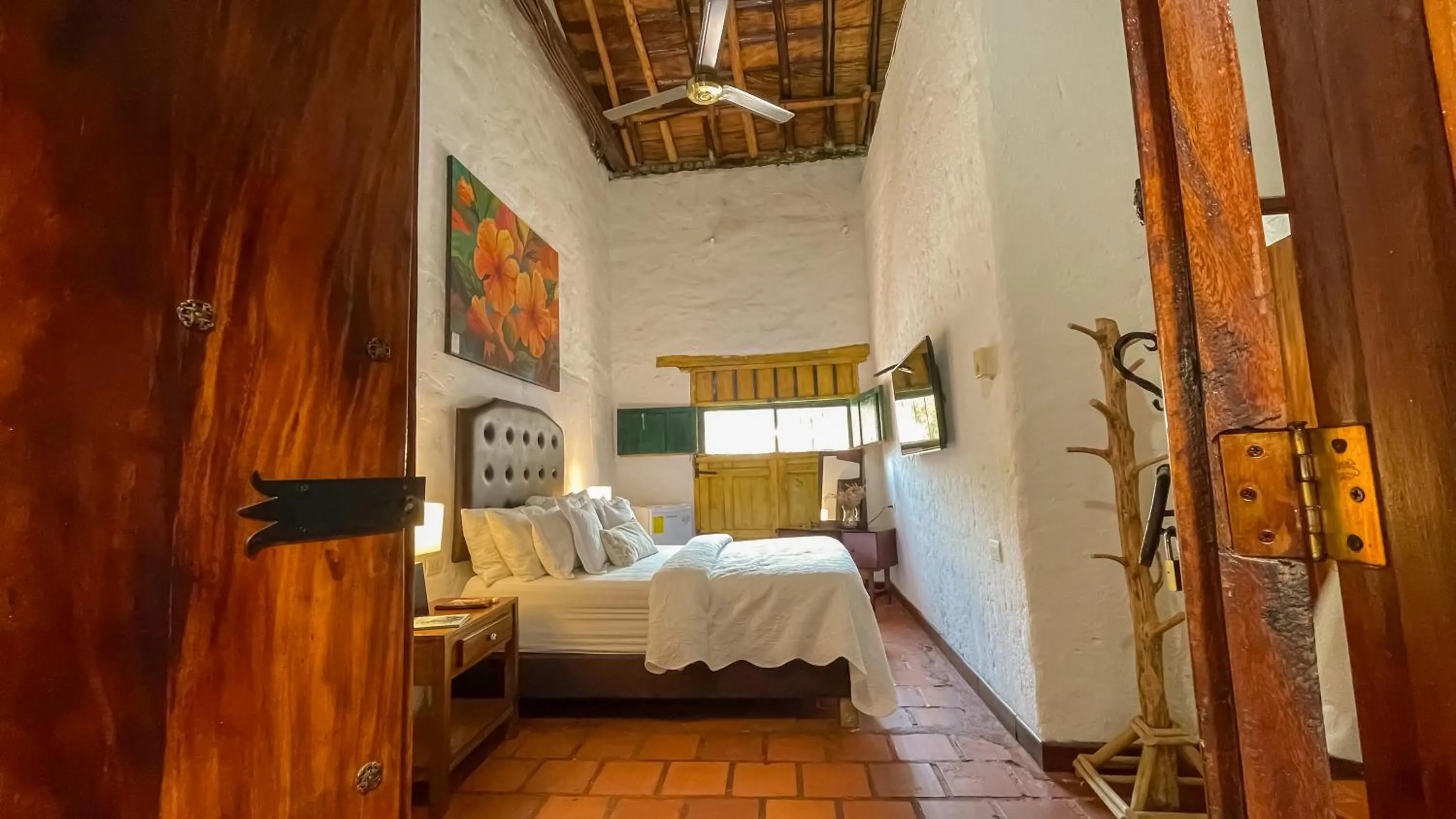 Decorative detail, Bed in Hotel Boutique Casa de Los Santos Reyes Valledupar