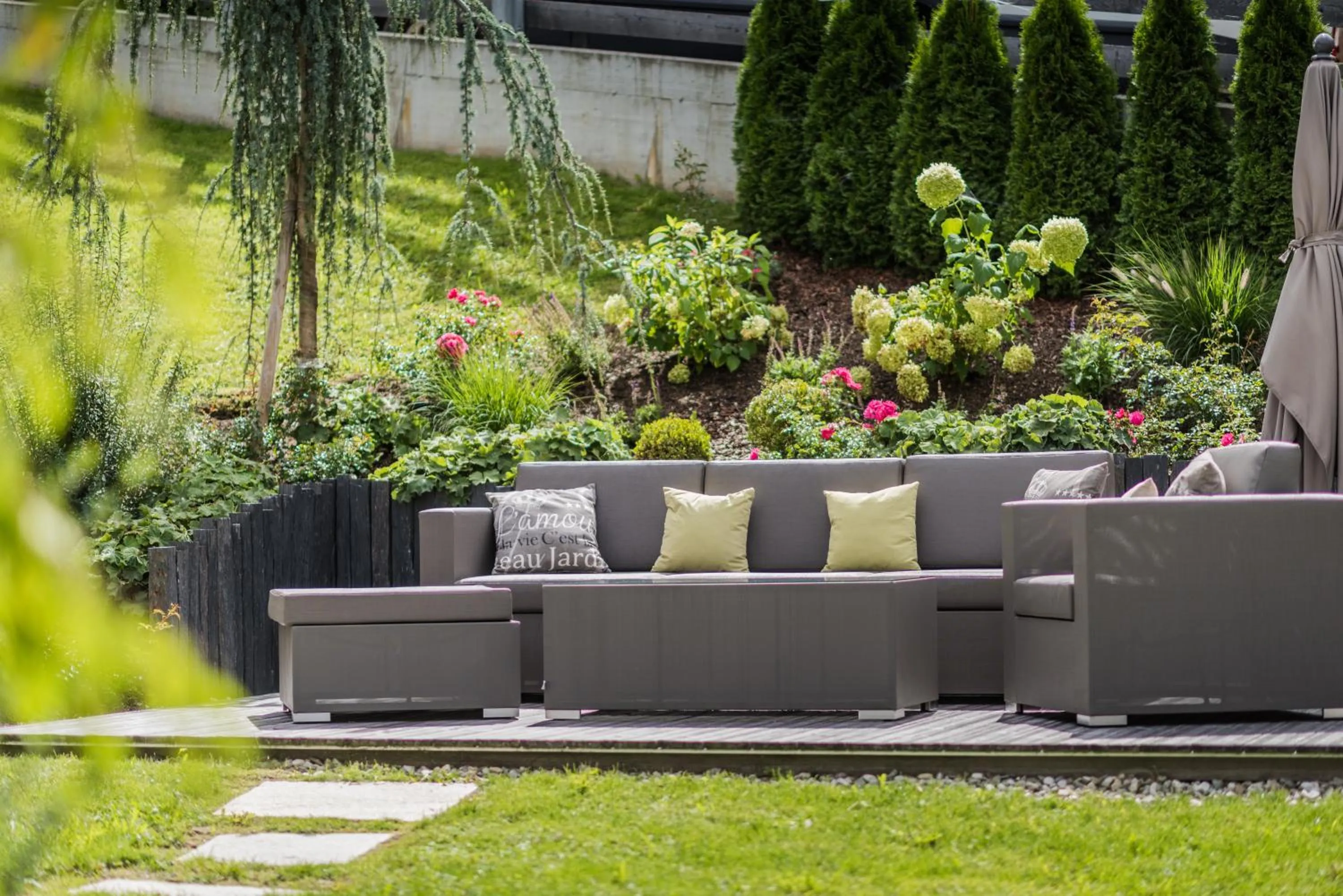 Garden in Hotel Garni Hochgruber