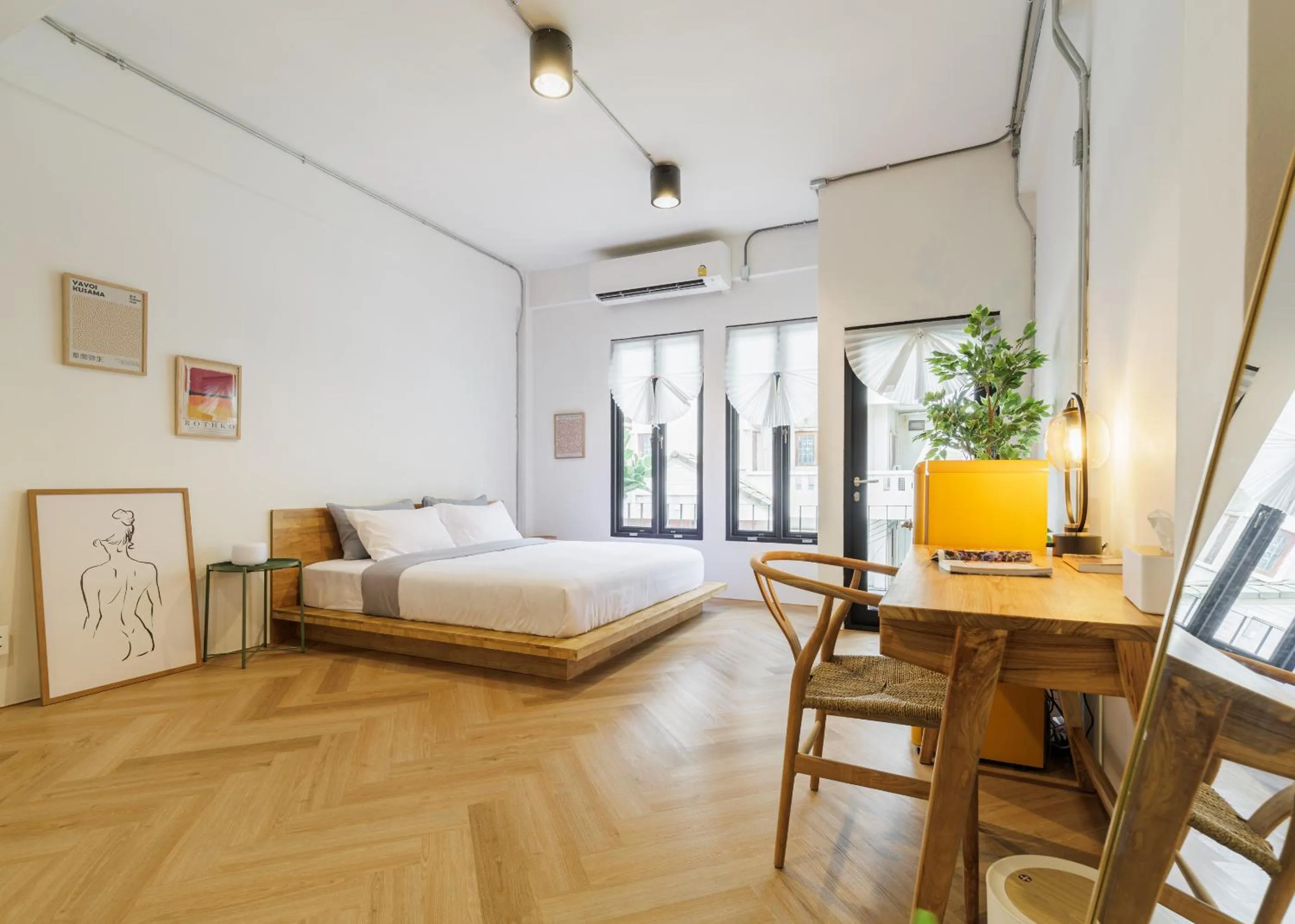 View (from property/room), Bed in Wabisabi Bangkok 3 MIN To Train Station