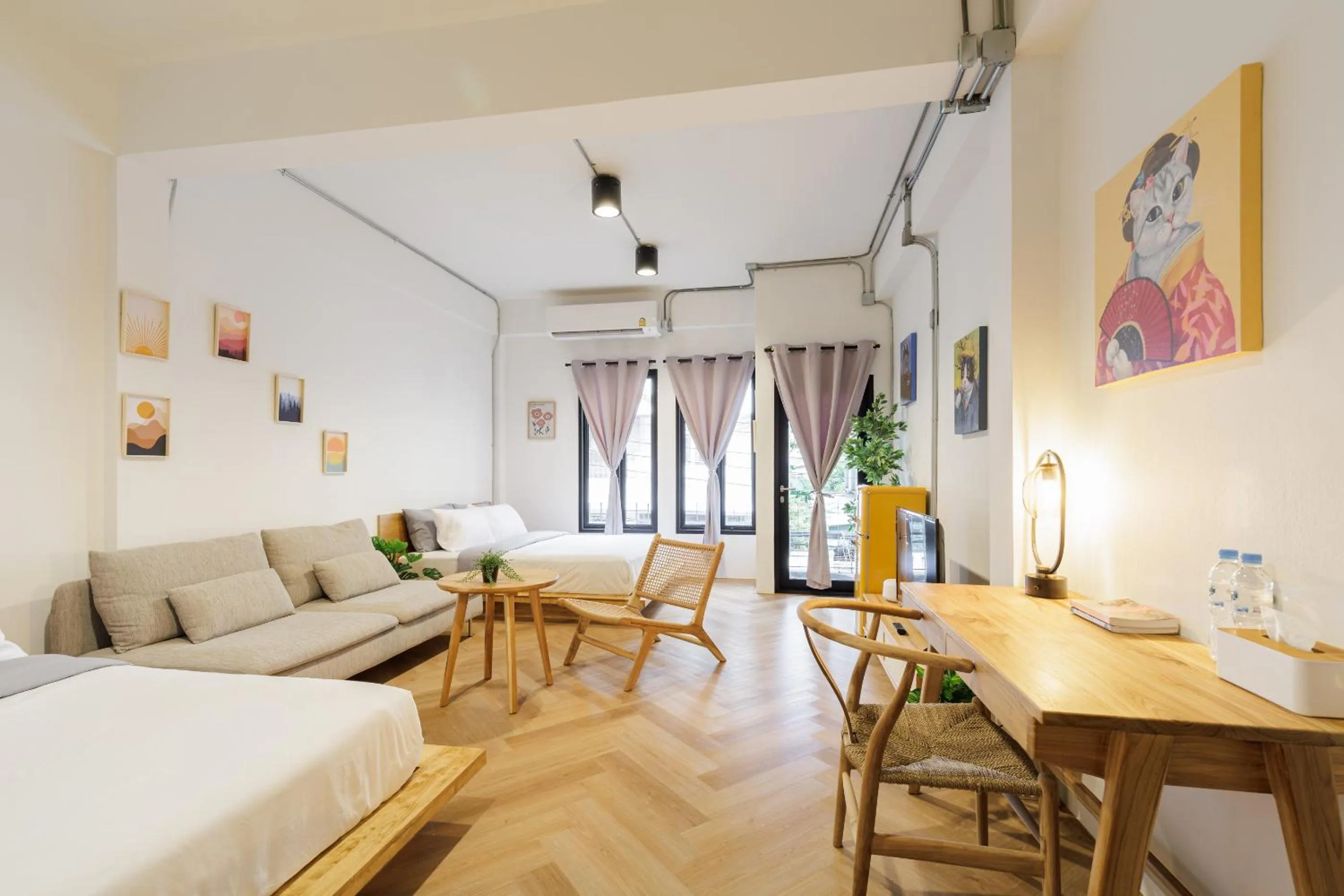 View (from property/room), Bed in Wabisabi Bangkok 3 MIN To Train Station