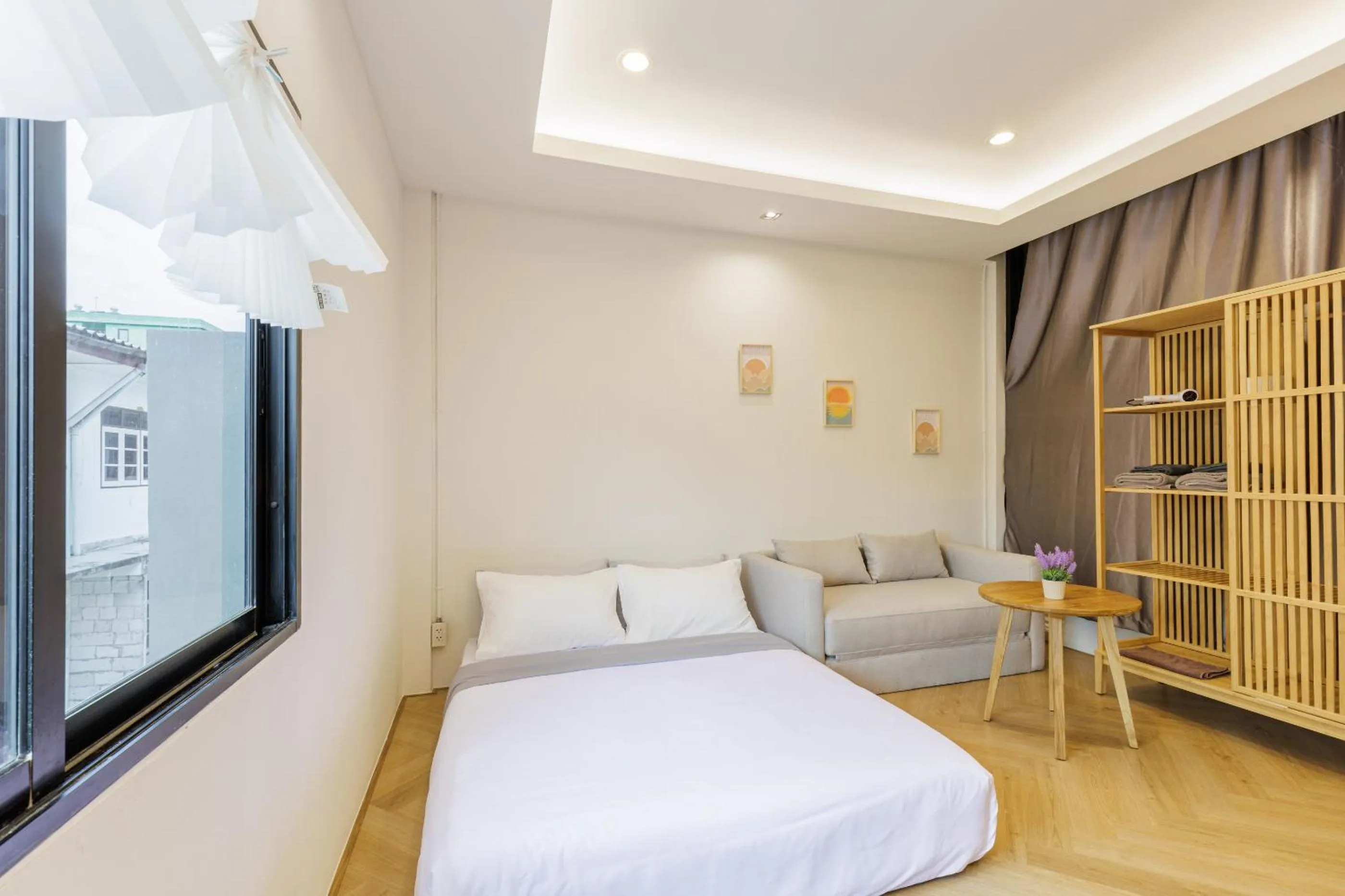 View (from property/room), Bed in Wabisabi Bangkok 3 MIN To Train Station