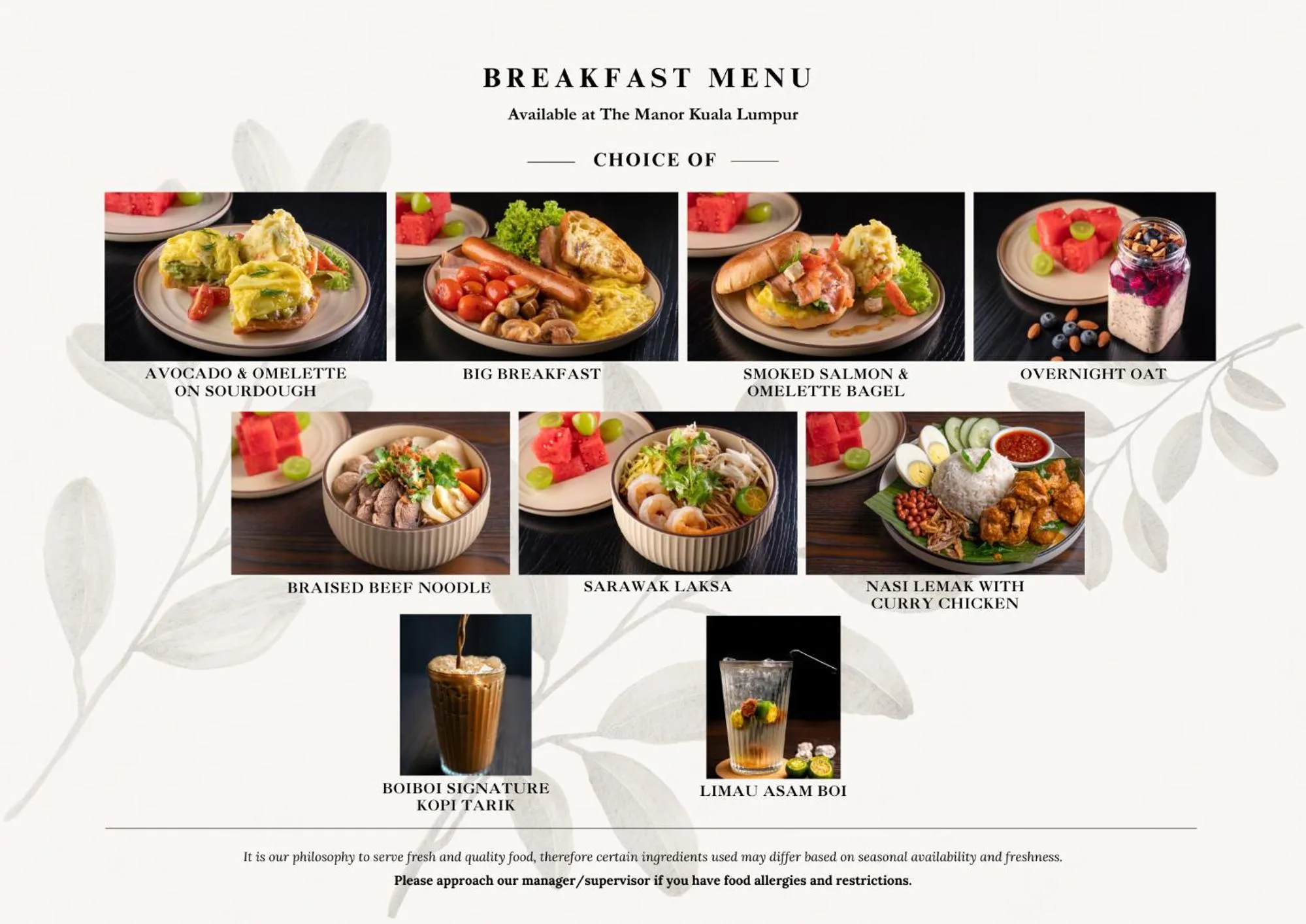 Breakfast in The Manor Residence KLCC by Five Senses