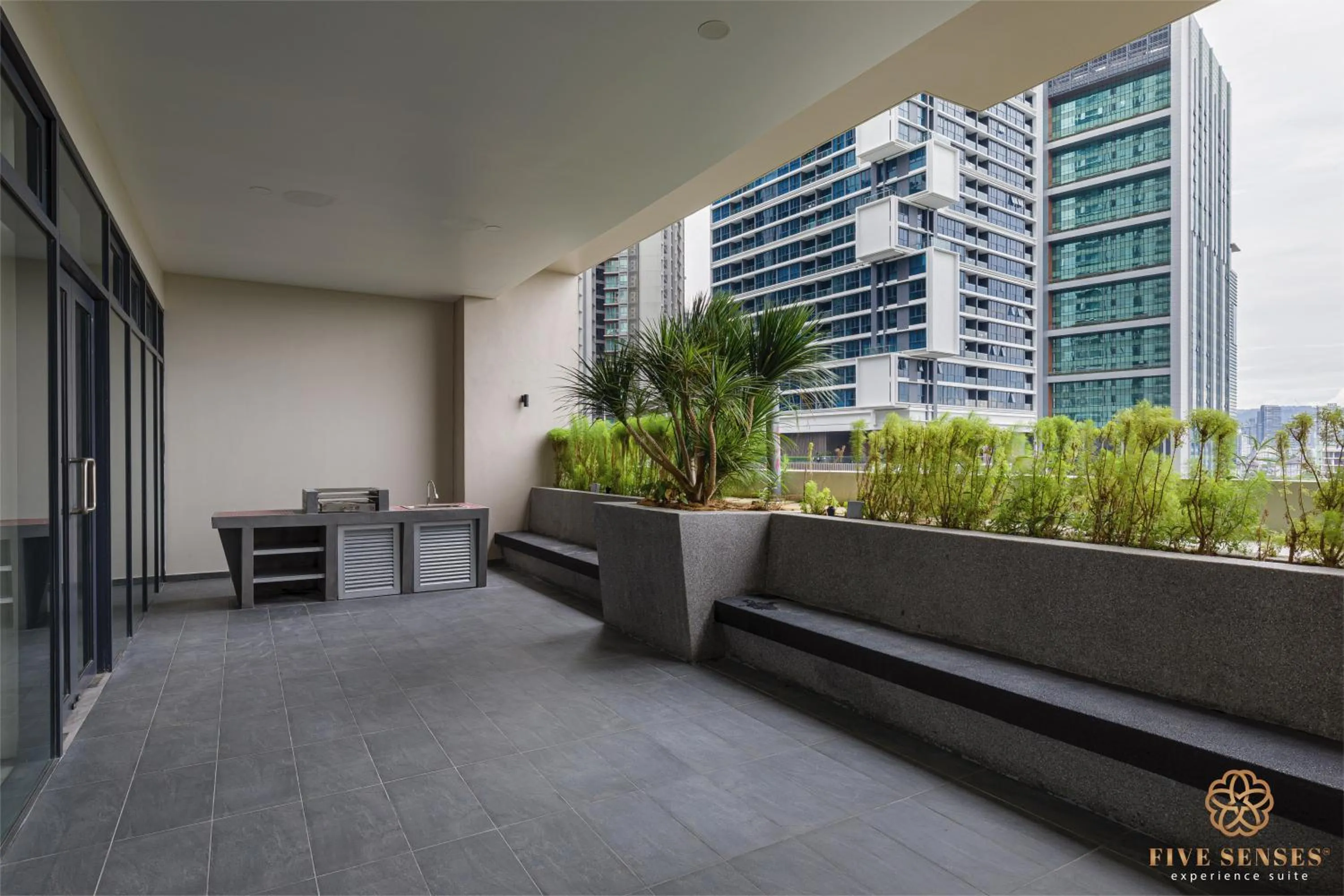 Seating area in The Manor Residence KLCC by Five Senses