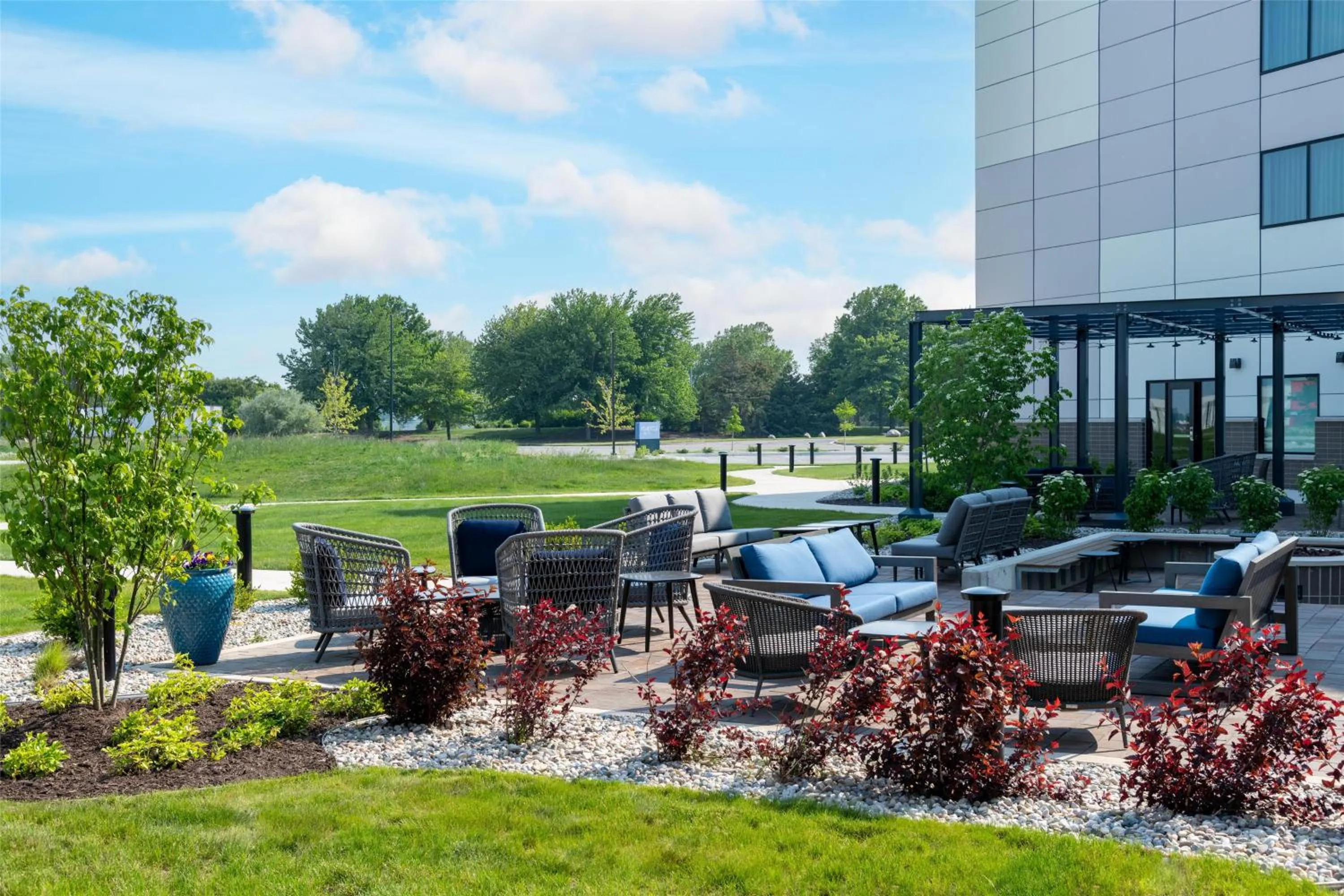 Patio in Homewood Suites By Hilton Holland