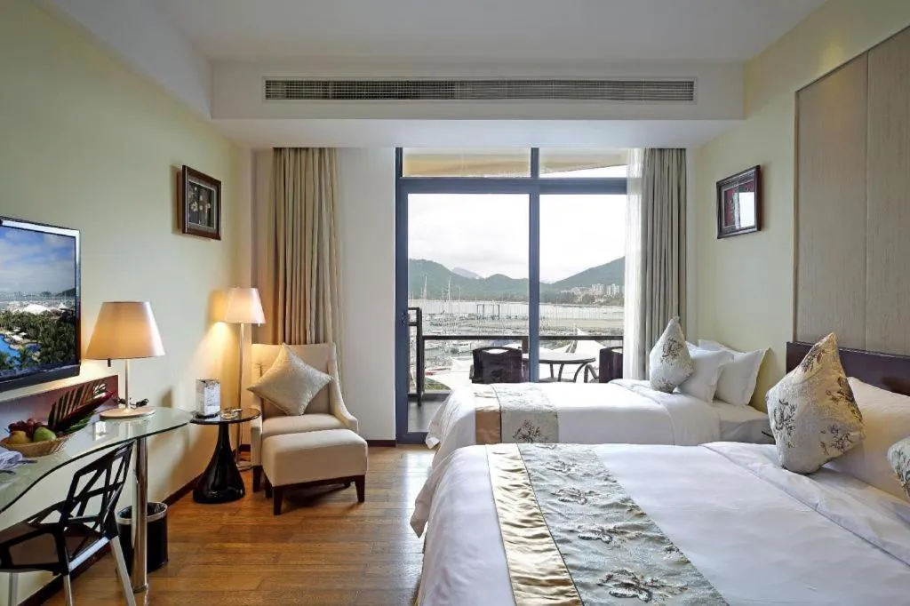 Bed in Serenity Marina Hotel