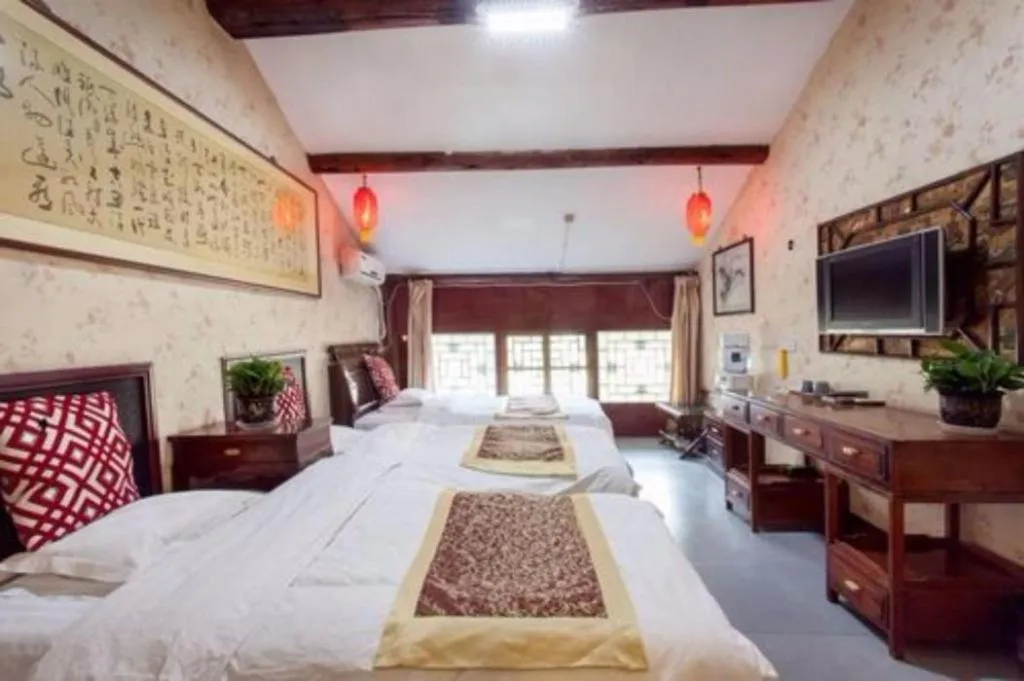 Bed in Pingyao Yufengheng Hotel