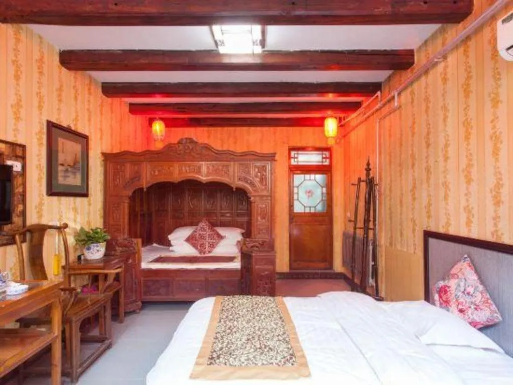 Bed in Pingyao Yufengheng Hotel