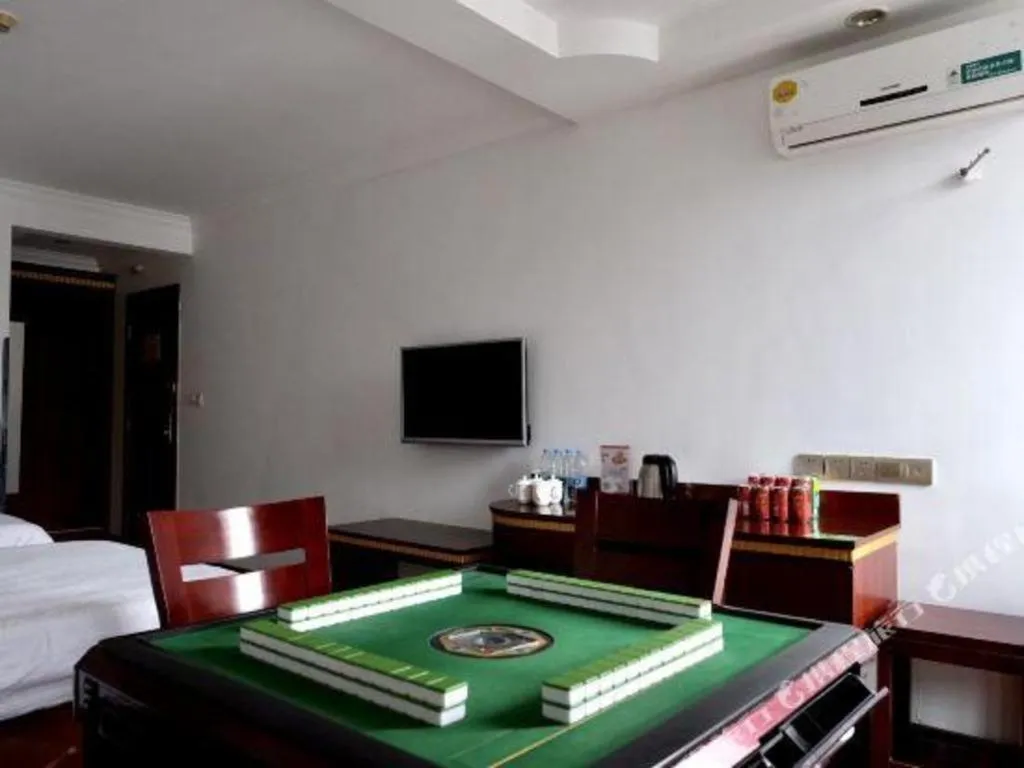 Bed in GreenTree Inn Shanghai Minhang Development Zone Subway Station Business Hotel