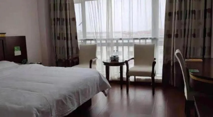 Bed in GreenTree Inn Shanghai Minhang Development Zone Subway Station Business Hotel