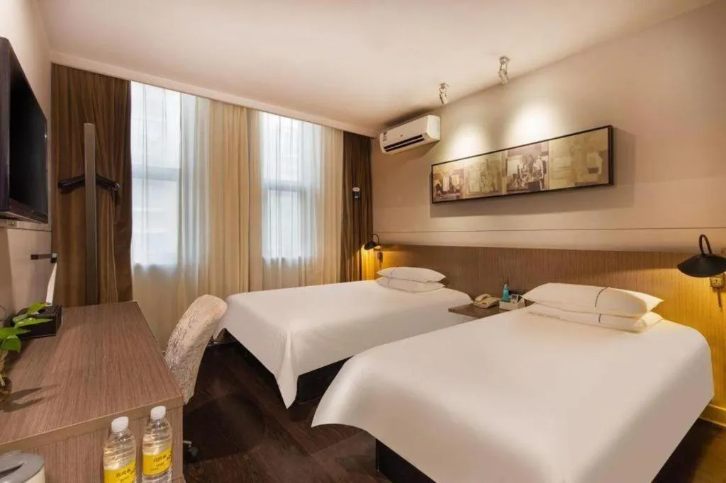 Bed in Jinjiang Inn Select Suzhou Industrial Park Dushu Lake Dongxing Road