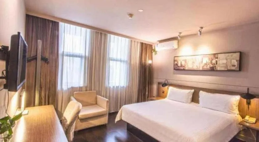 Bed in Jinjiang Inn Select Suzhou Industrial Park Dushu Lake Dongxing Road