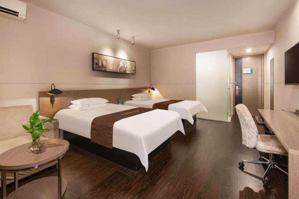 Bed in Jinjiang Inn Select Suzhou Industrial Park Dushu Lake Dongxing Road