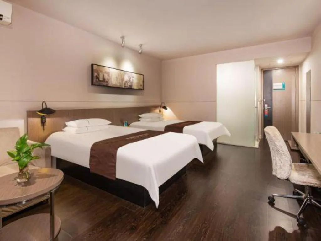 Bed in Jinjiang Inn Select Suzhou Industrial Park Dushu Lake Dongxing Road