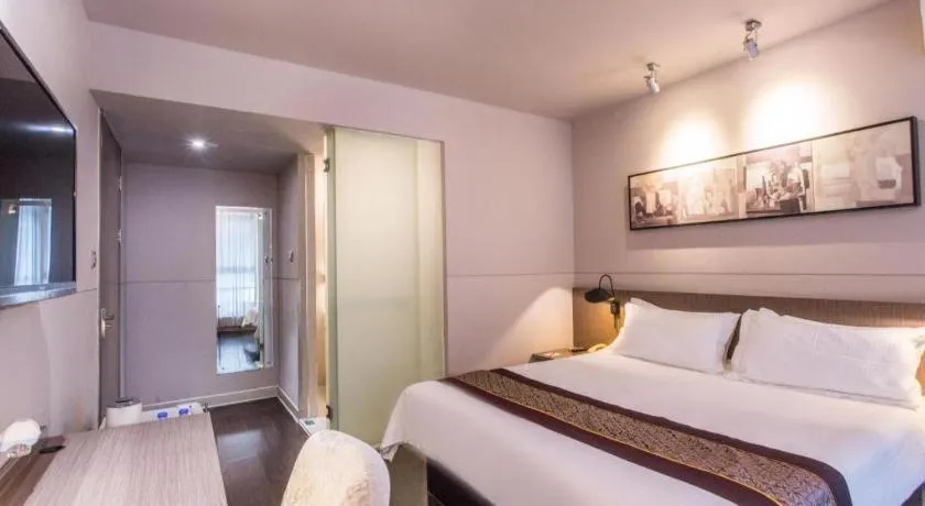Bed in Jinjiang Inn Select Suzhou Industrial Park Dushu Lake Dongxing Road