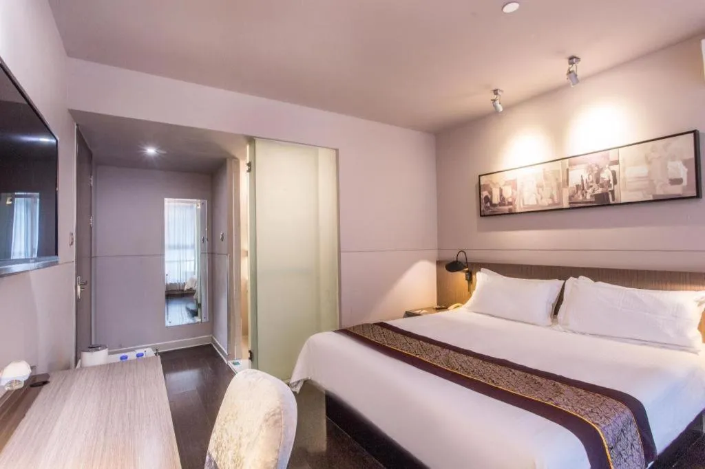 Bed in Jinjiang Inn Select Suzhou Industrial Park Dushu Lake Dongxing Road