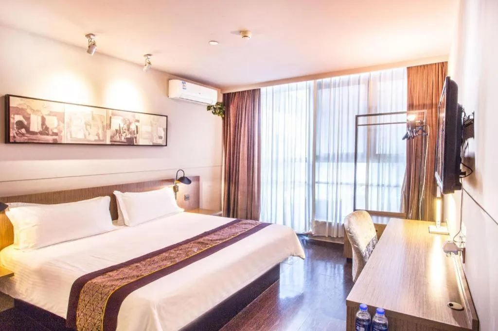 Bed in Jinjiang Inn Select Suzhou Industrial Park Dushu Lake Dongxing Road