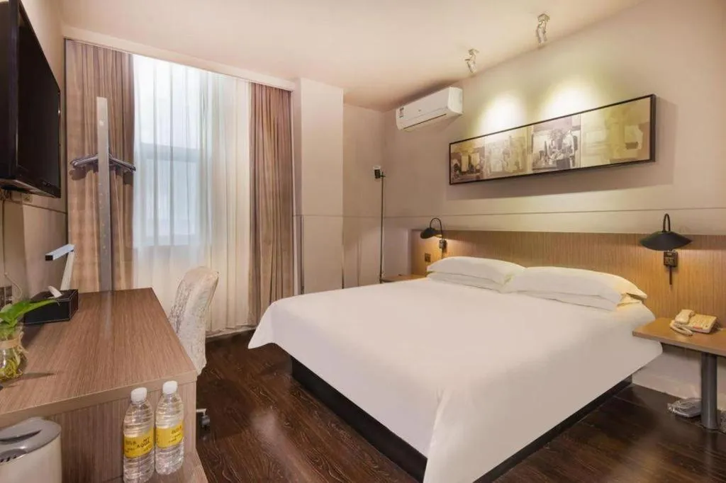 Bed in Jinjiang Inn Select Suzhou Industrial Park Dushu Lake Dongxing Road