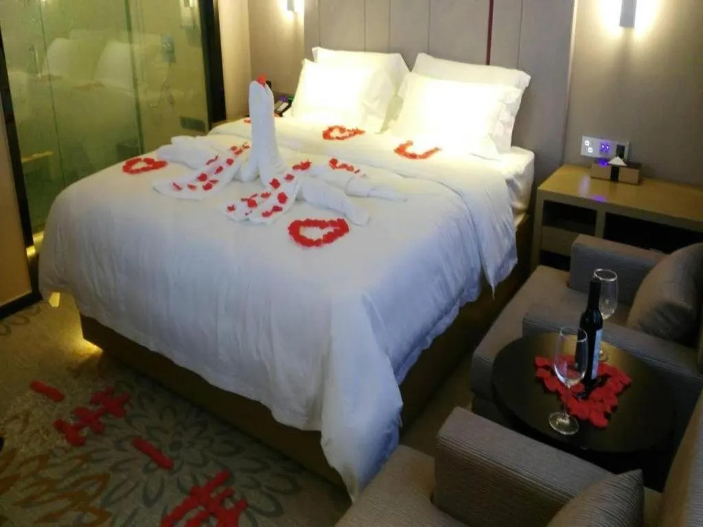 Bed in Lavande Hotel Tianjin Binhia Yujiabao Finance Center Branch