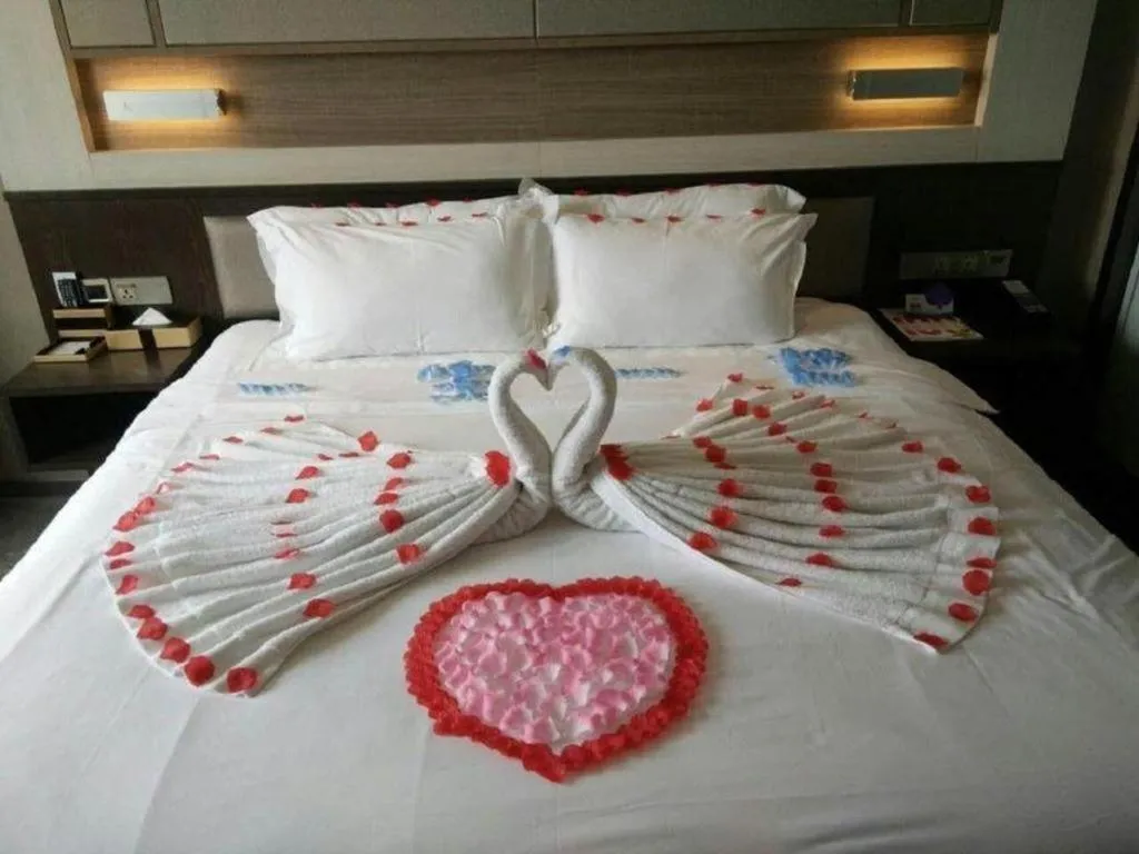 Bed in Lavande Hotel Tianjin Binhia Yujiabao Finance Center Branch