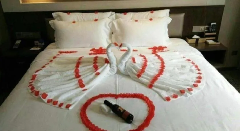 Bed in Lavande Hotel Tianjin Binhia Yujiabao Finance Center Branch