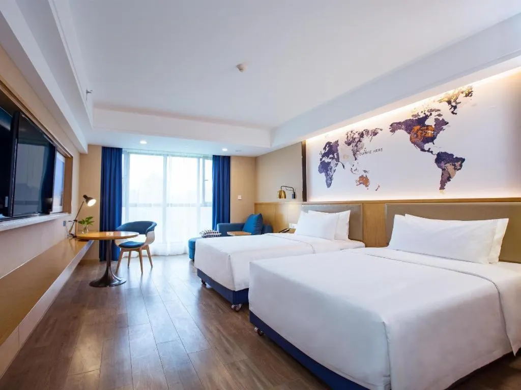 Bed in Kyriad Marvelous Hotel·Xi'an North High-speed Railway Station