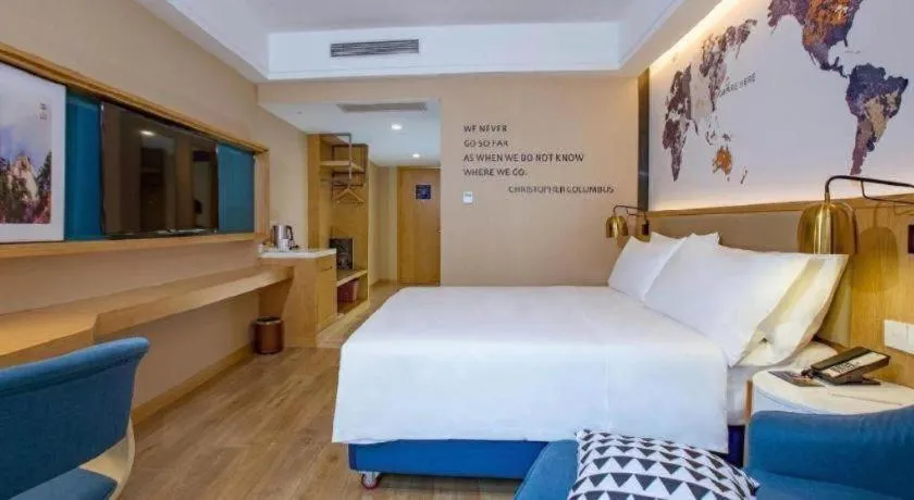 Bed in Kyriad Marvelous Hotel·Xi'an North High-speed Railway Station