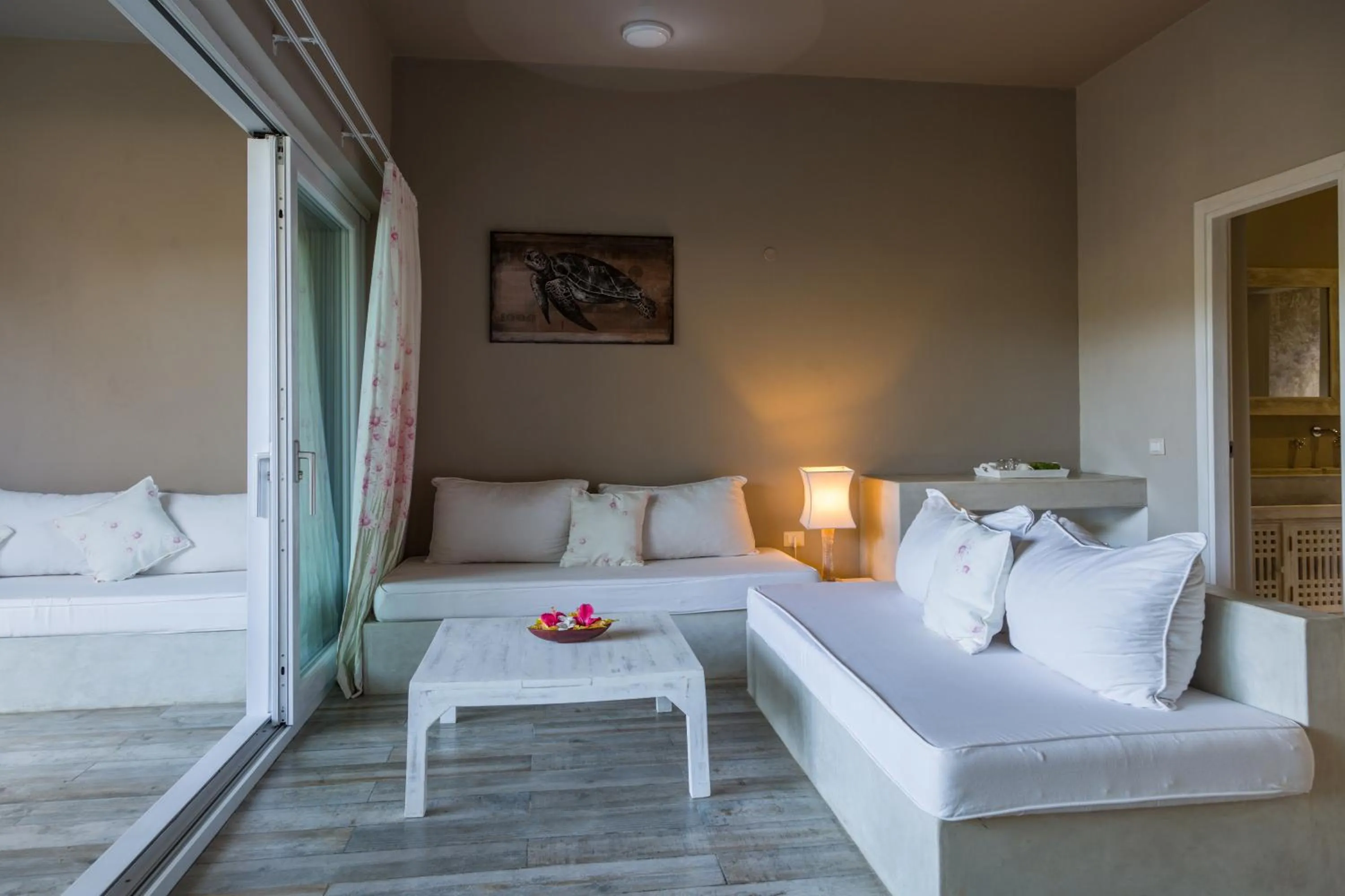 Living room, Bed in Kobe Suite Resort