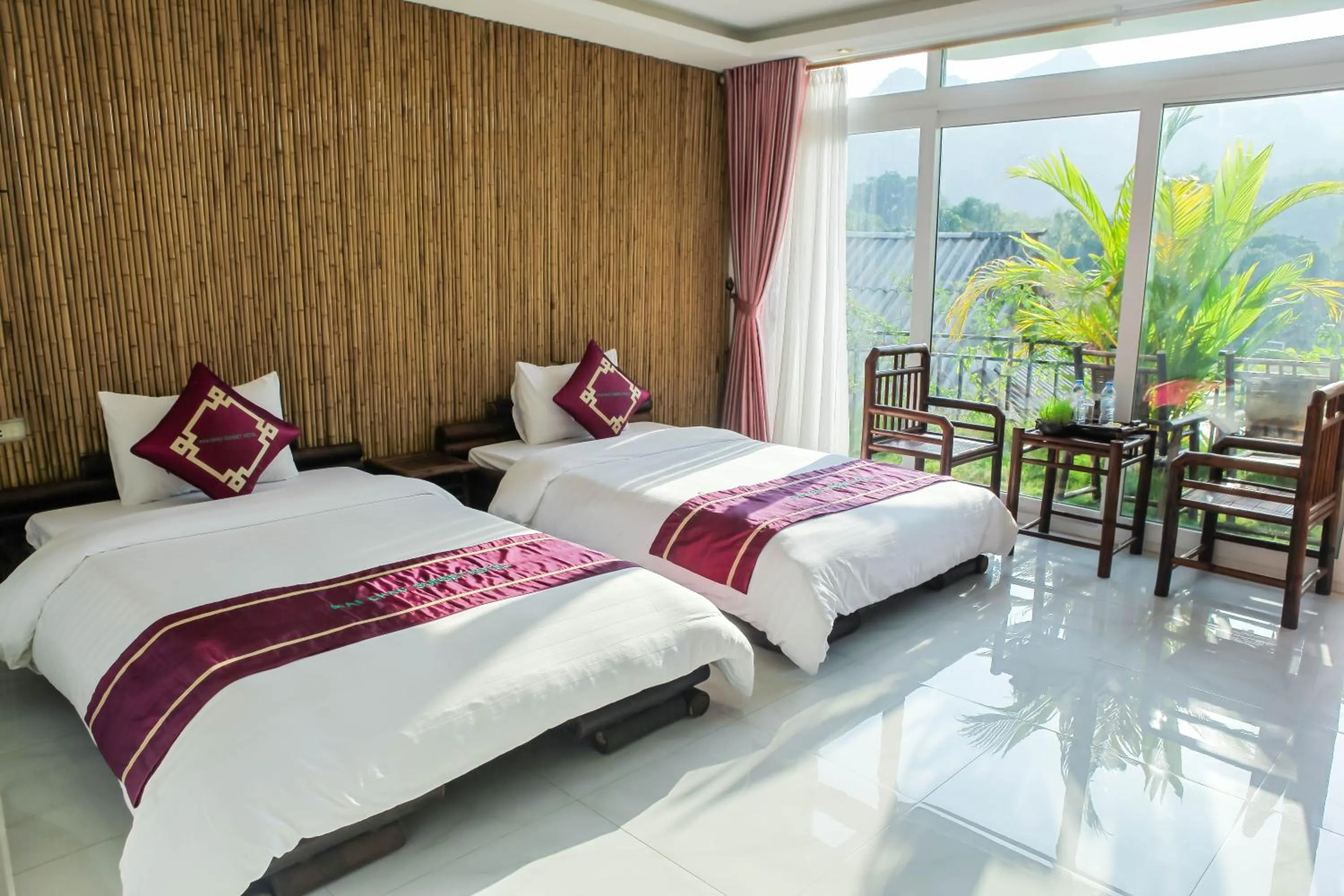 Photo of the whole room, Bed in Mai Chau Sunset Boutique Hotel