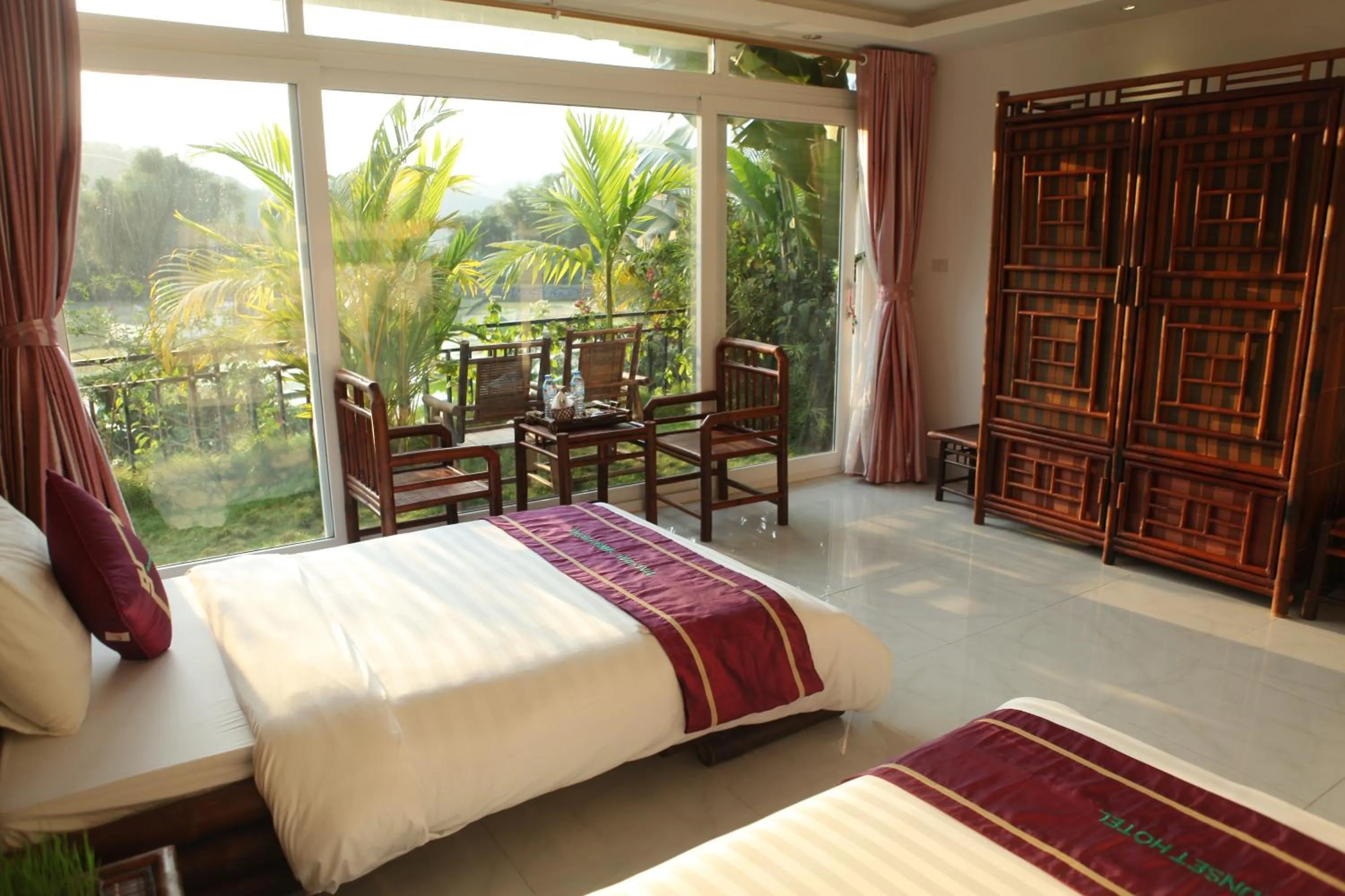 Day, Bed in Mai Chau Sunset Boutique Hotel