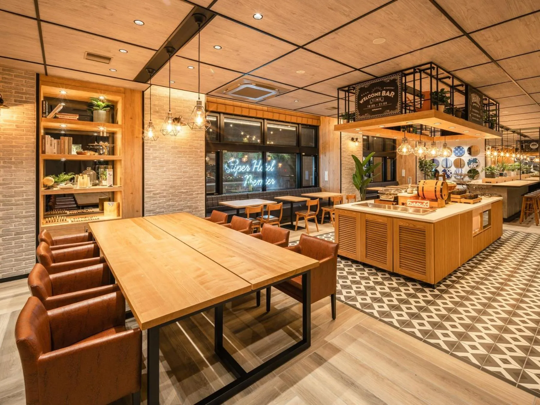 Lounge or bar in Super Hotel Premier Nagoya Sakuradoriguchi