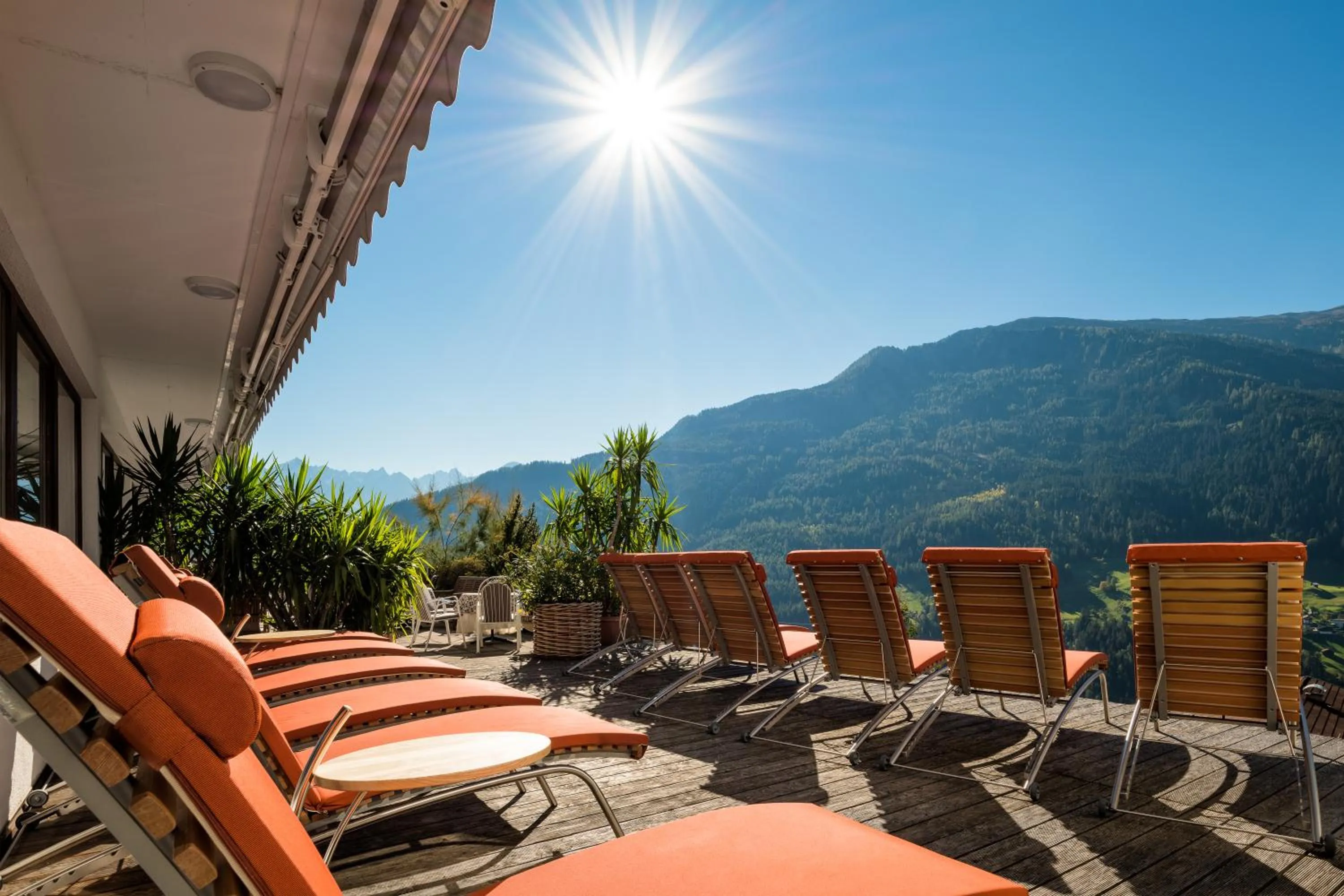 Balcony/Terrace in Panoramahotel Fliesserhof