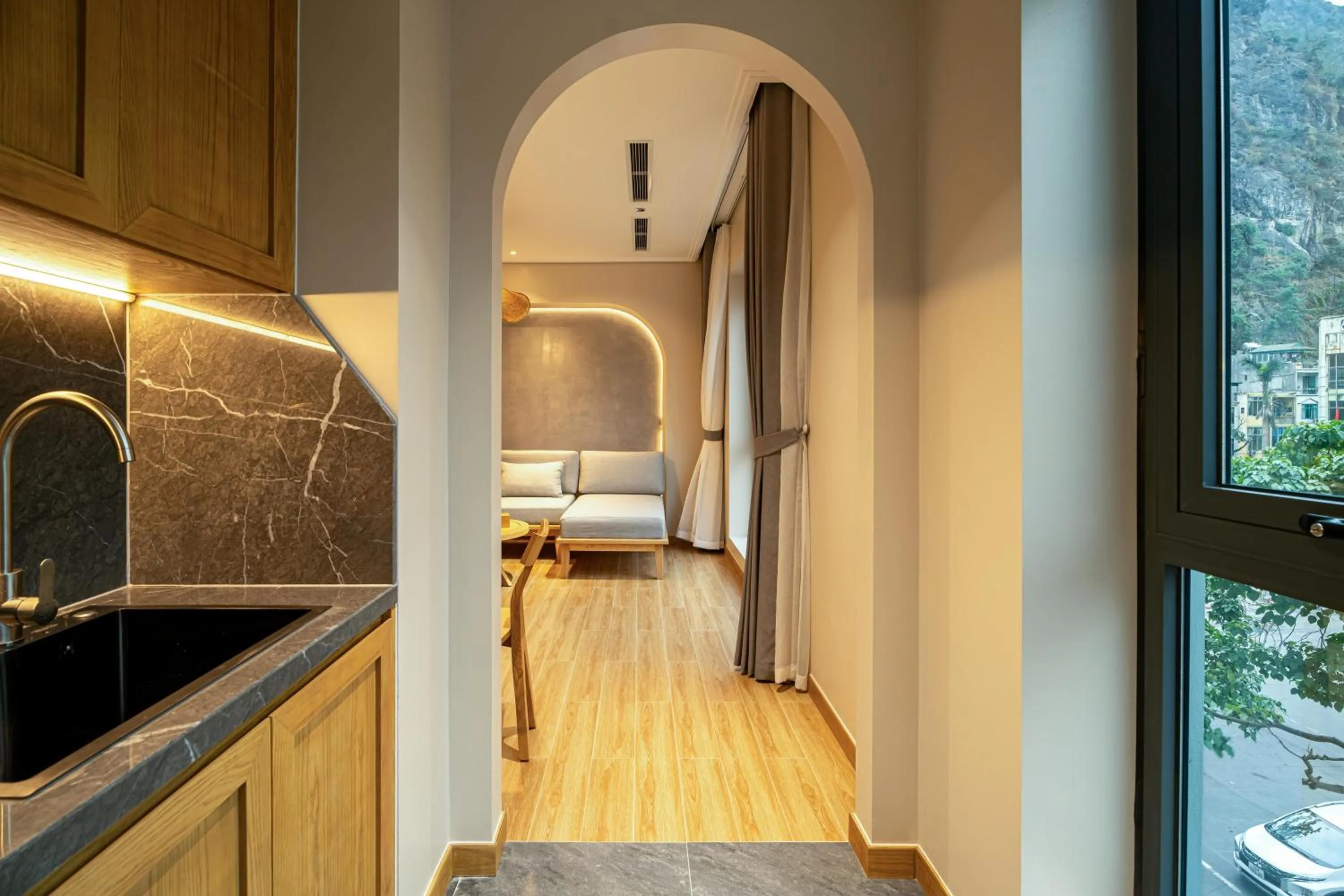 Kitchen or kitchenette in Nam Dat Hotel by D'Lecia Ha Long