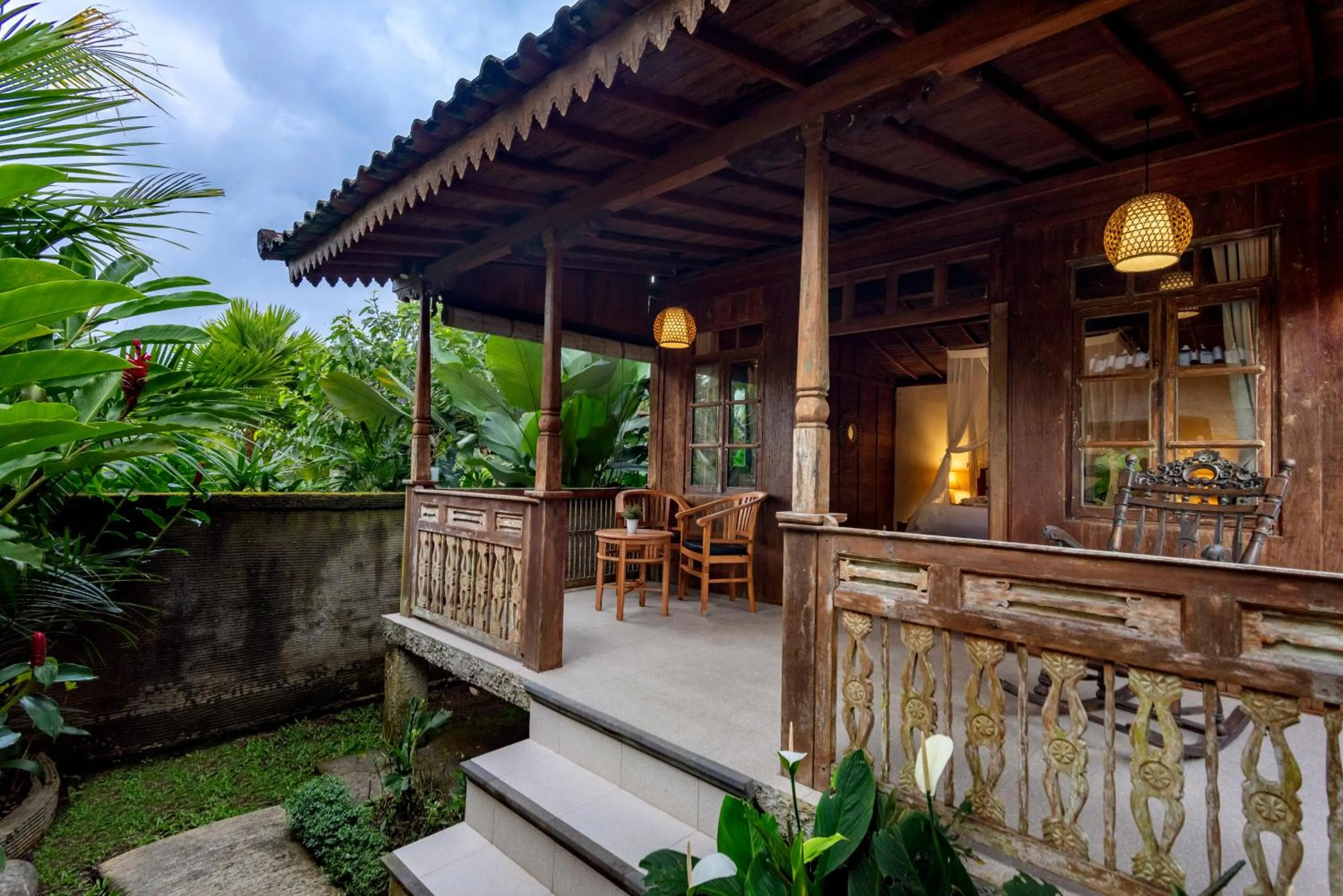 Balcony/Terrace in Taksu Villa Ubud Sebatu by Dhananjaya Hospitality