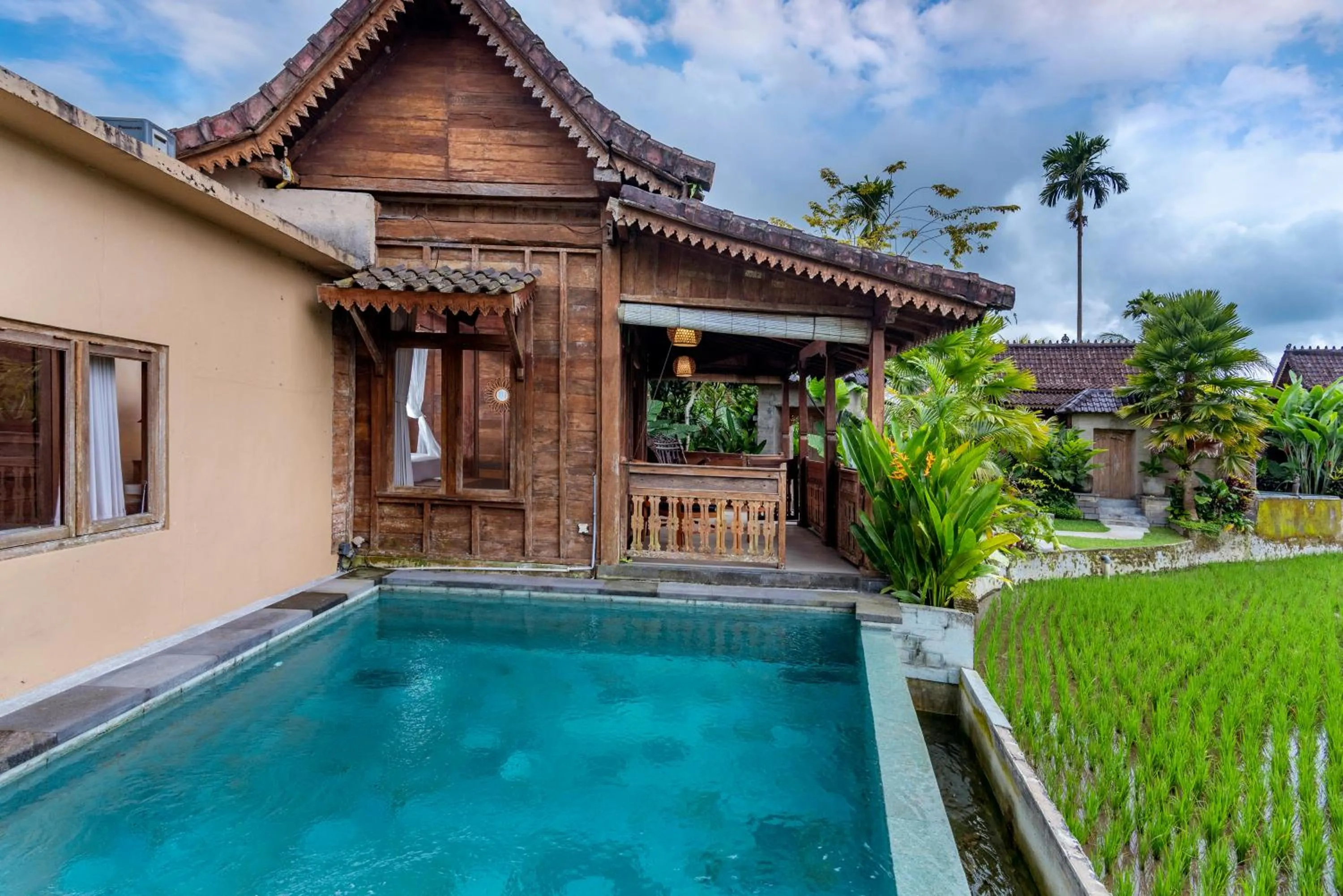 Pool view in Taksu Villa Ubud Sebatu by Dhananjaya Hospitality