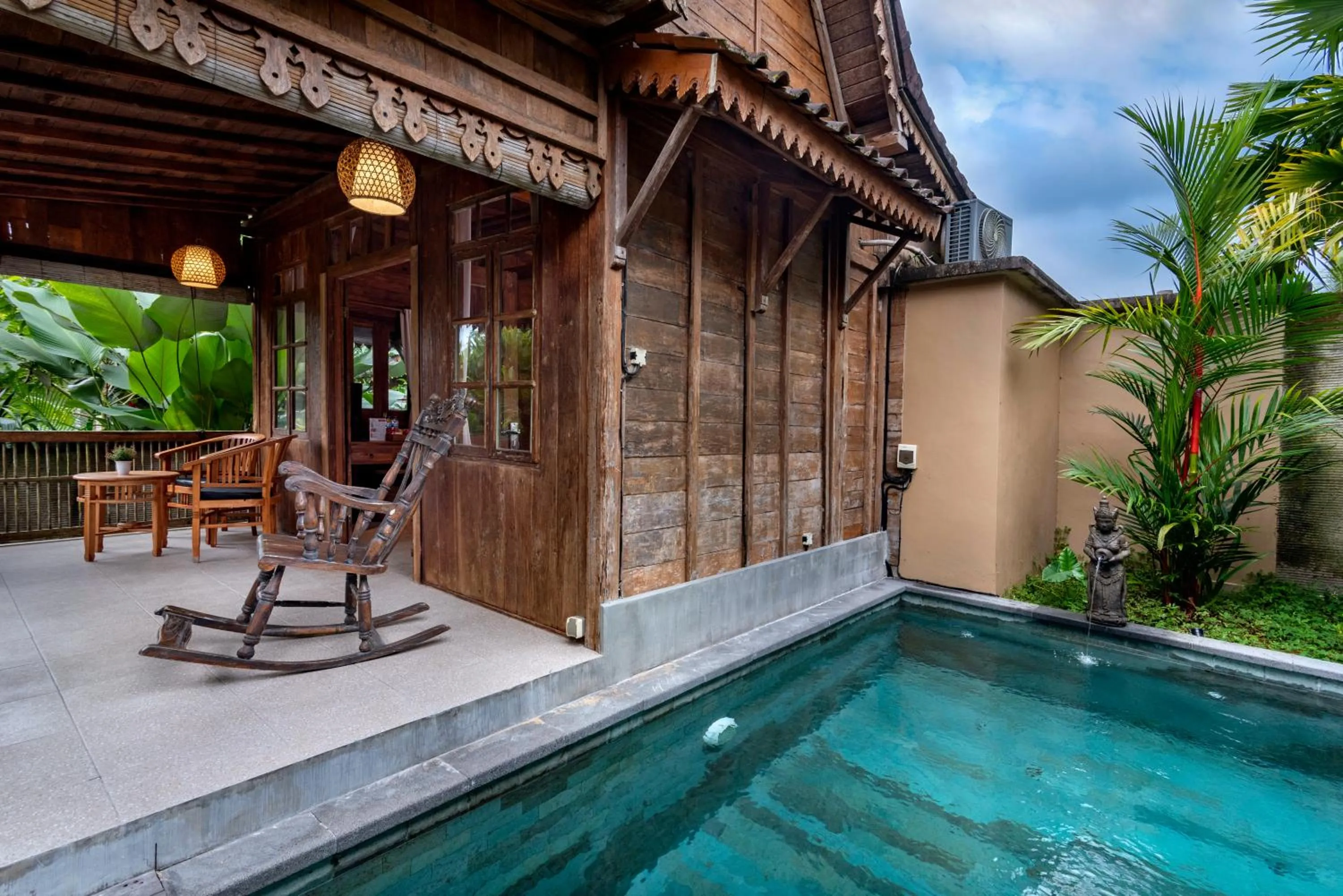 Pool view in Taksu Villa Ubud Sebatu by Dhananjaya Hospitality