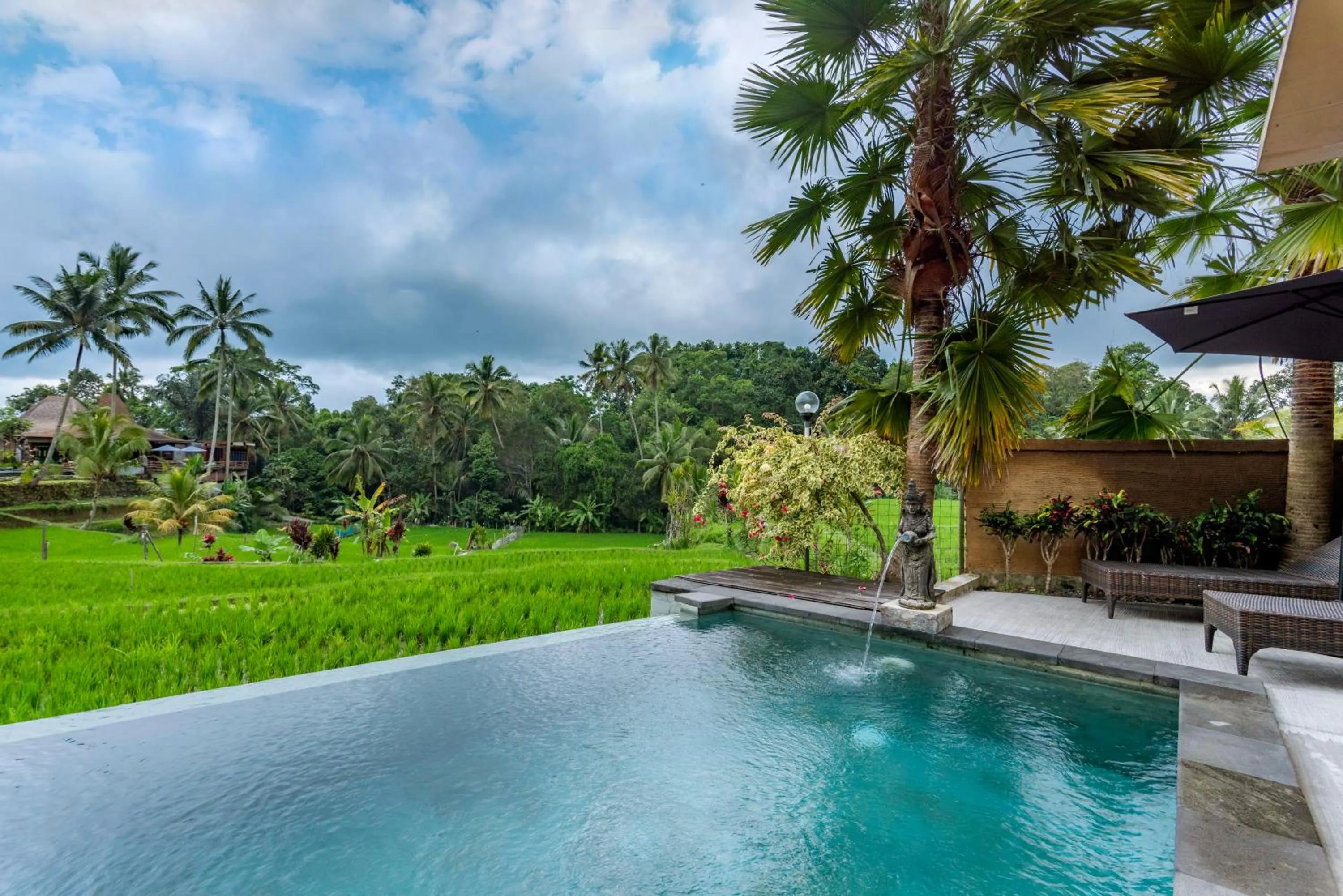Pool view in Taksu Villa Ubud Sebatu by Dhananjaya Hospitality