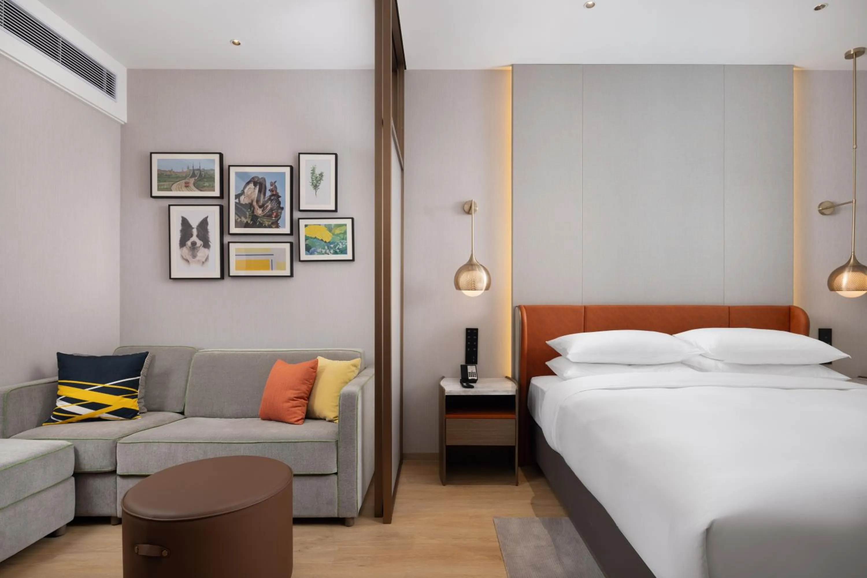 Bed in Home2 Suite by Hilton Dongguan Shipai