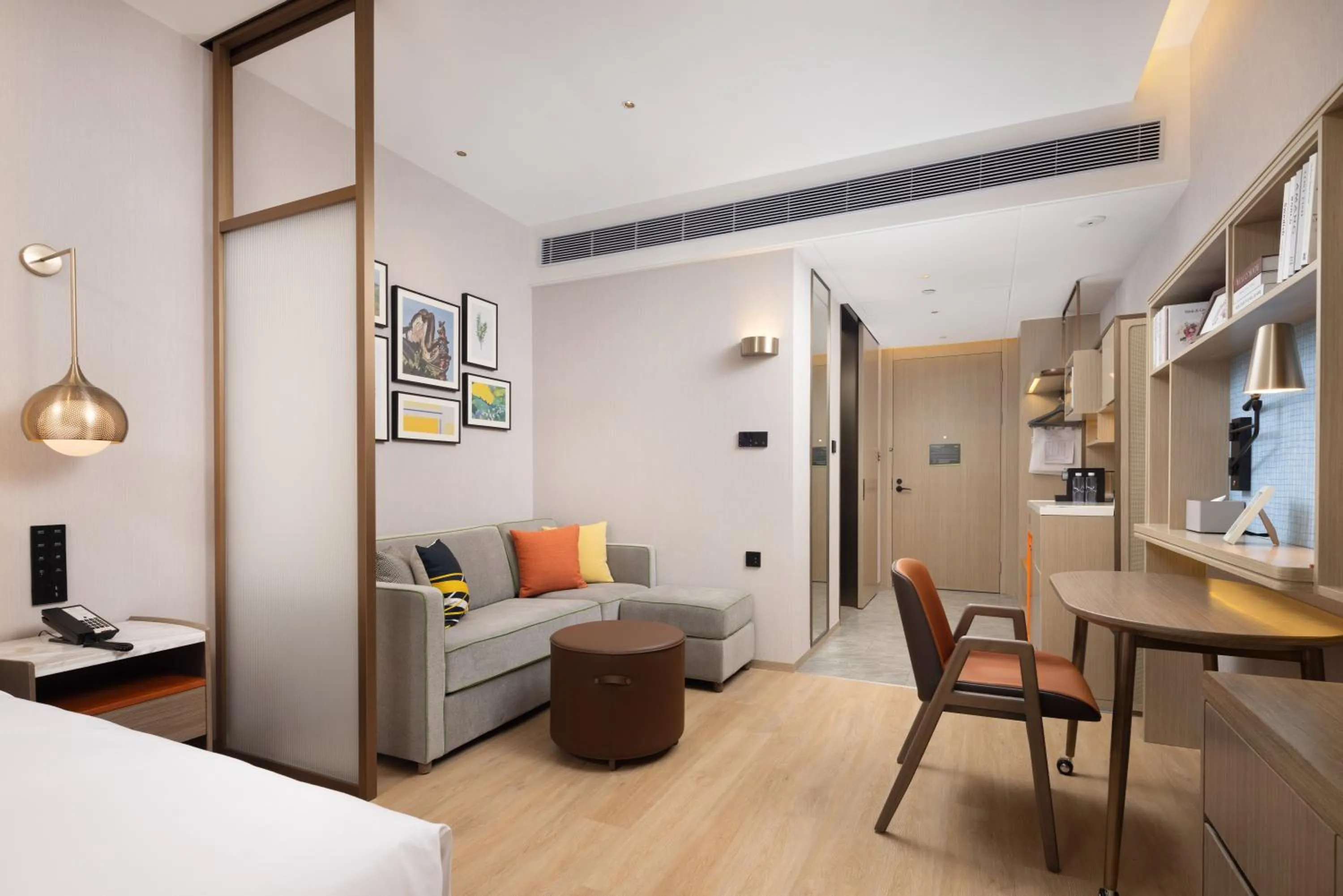 Bed in Home2 Suite by Hilton Dongguan Shipai