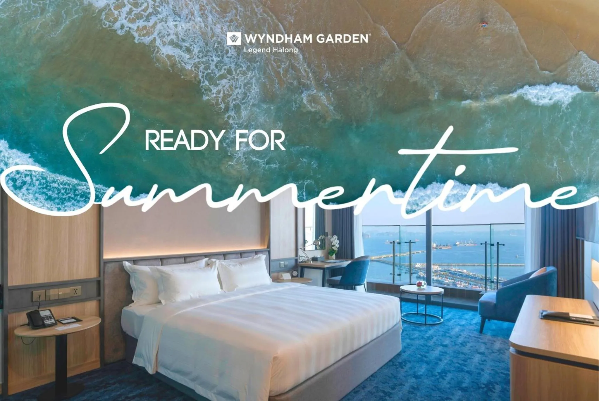 Bed in Wyndham Garden Legend Halong