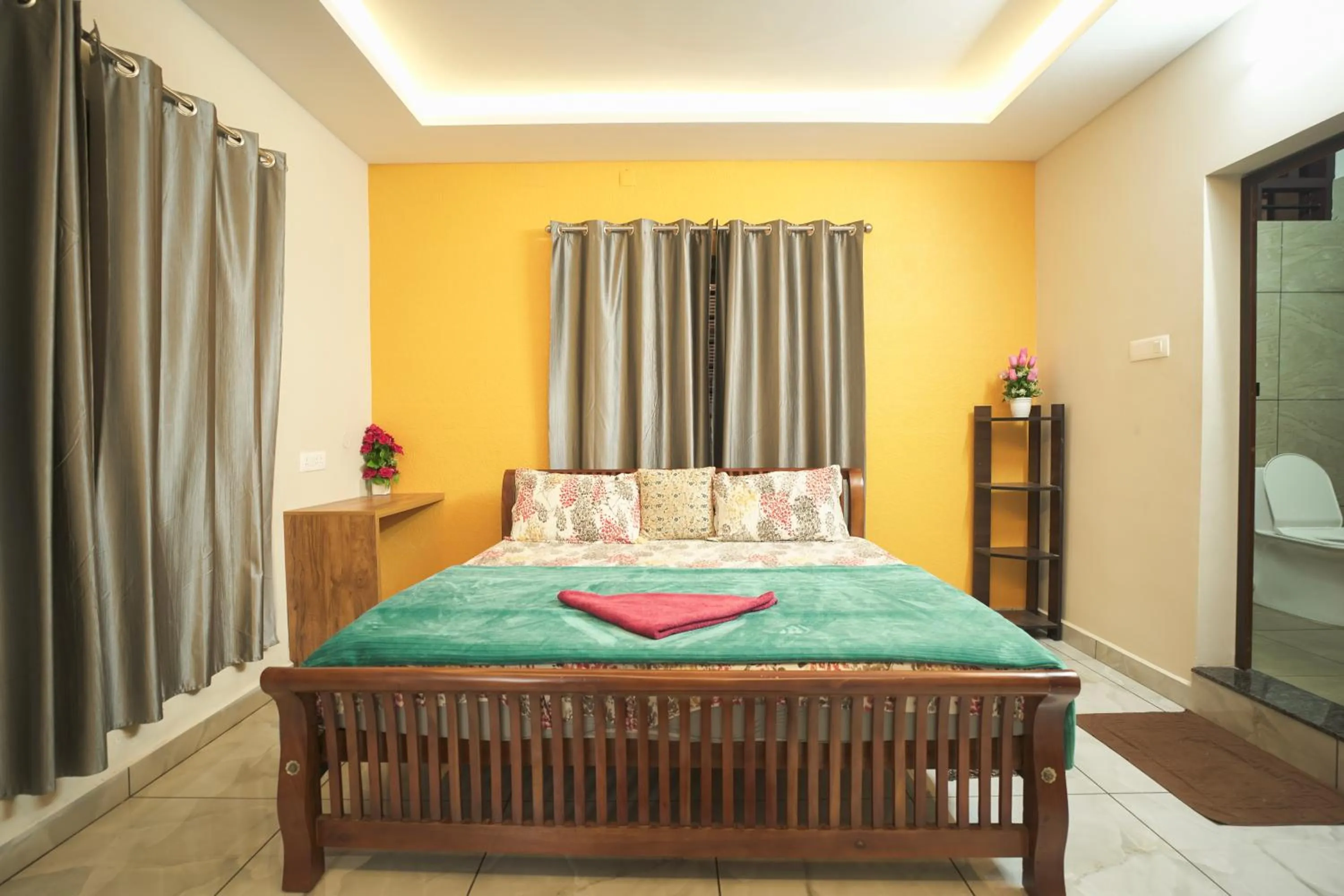 Bed in Dean Dale Cottages