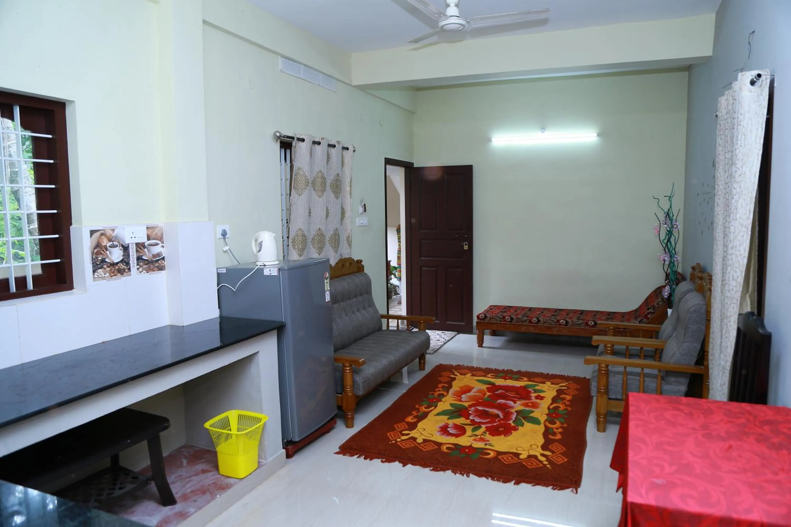 Living room, Bed in Dean Dale Cottages