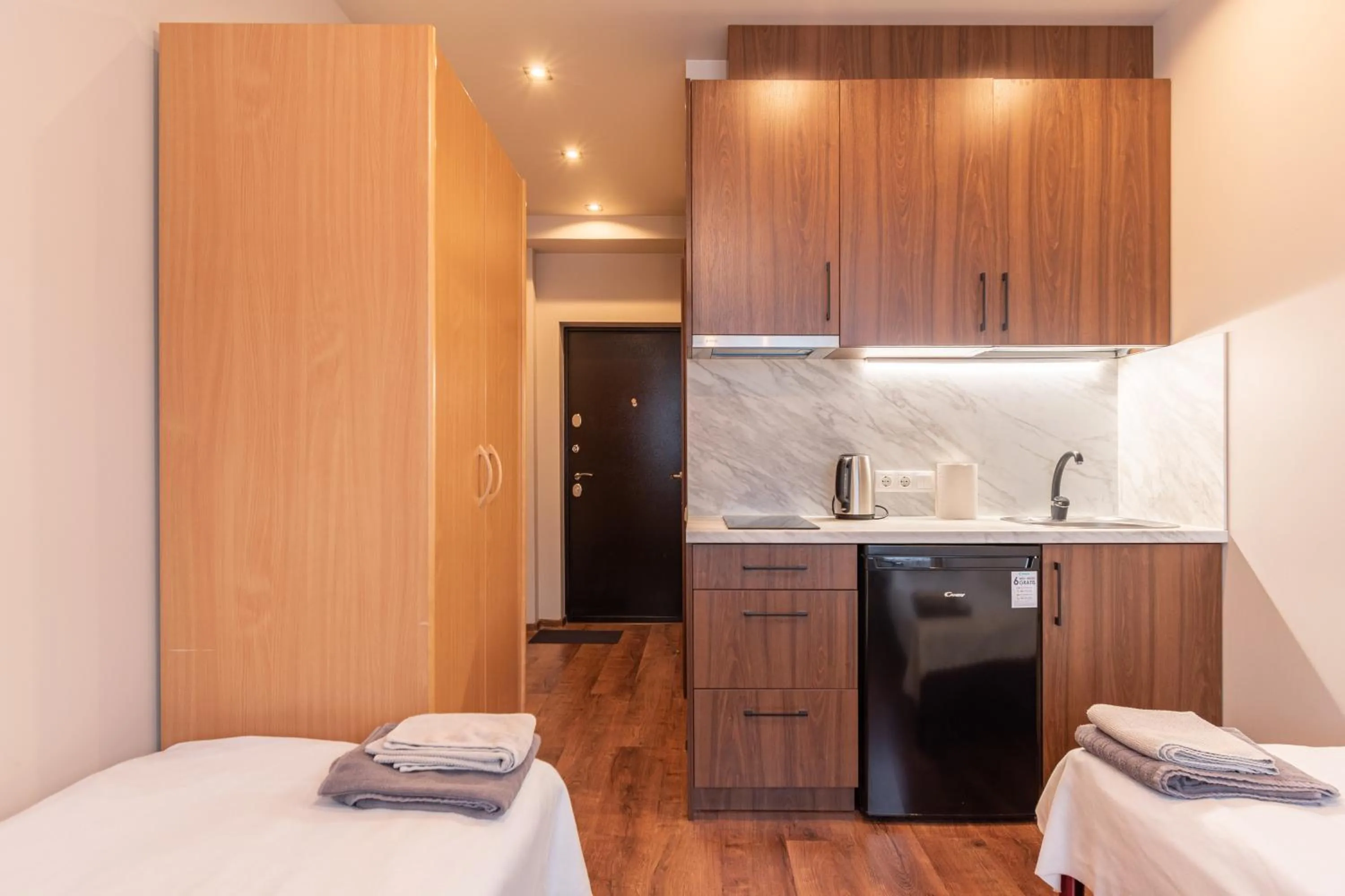 Bedroom, Bed in RVR Smart Apartments Riga with Free Parking and Self Check-in