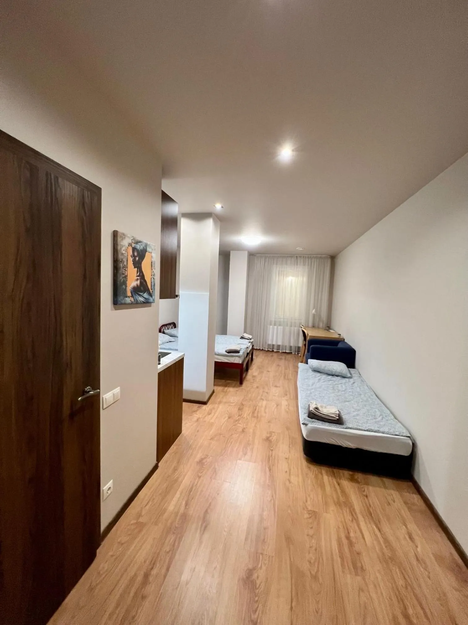 Photo of the whole room, Bed in RVR Smart Apartments Riga with Free Parking and Self Check-in